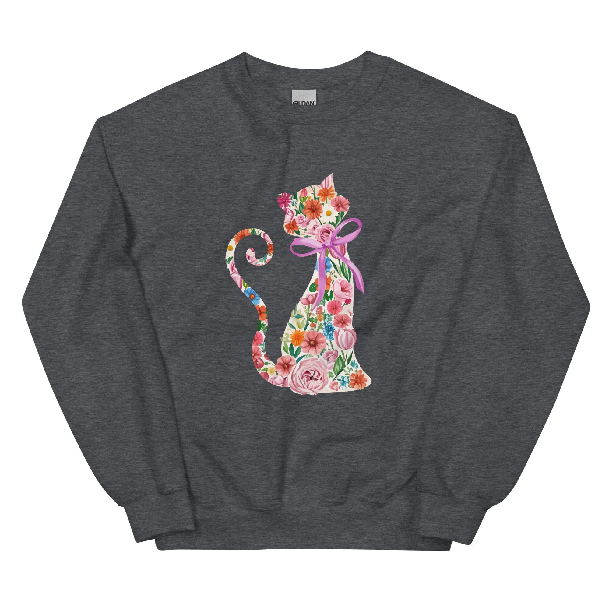 Springtime Flower Cat Crewneck Sweatshirt - Image 7