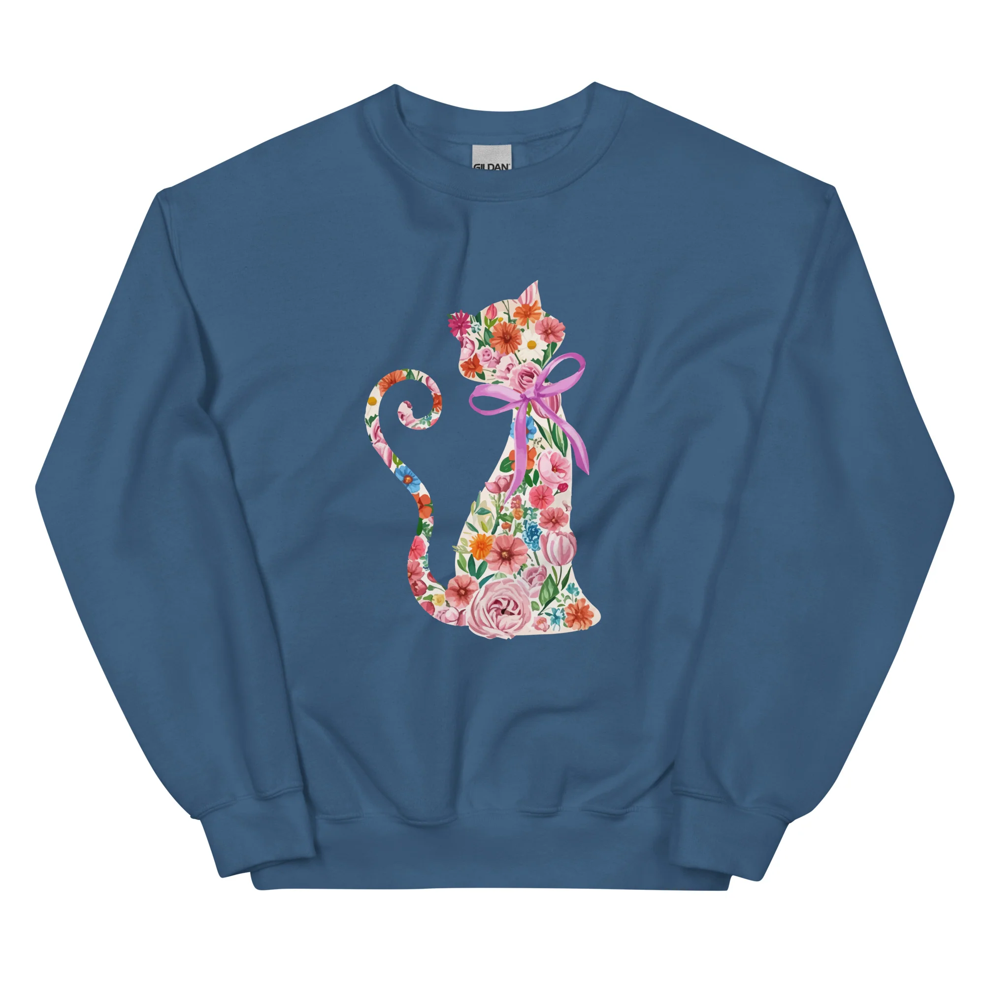 Springtime Flower Cat Crewneck Sweatshirt - Image 8