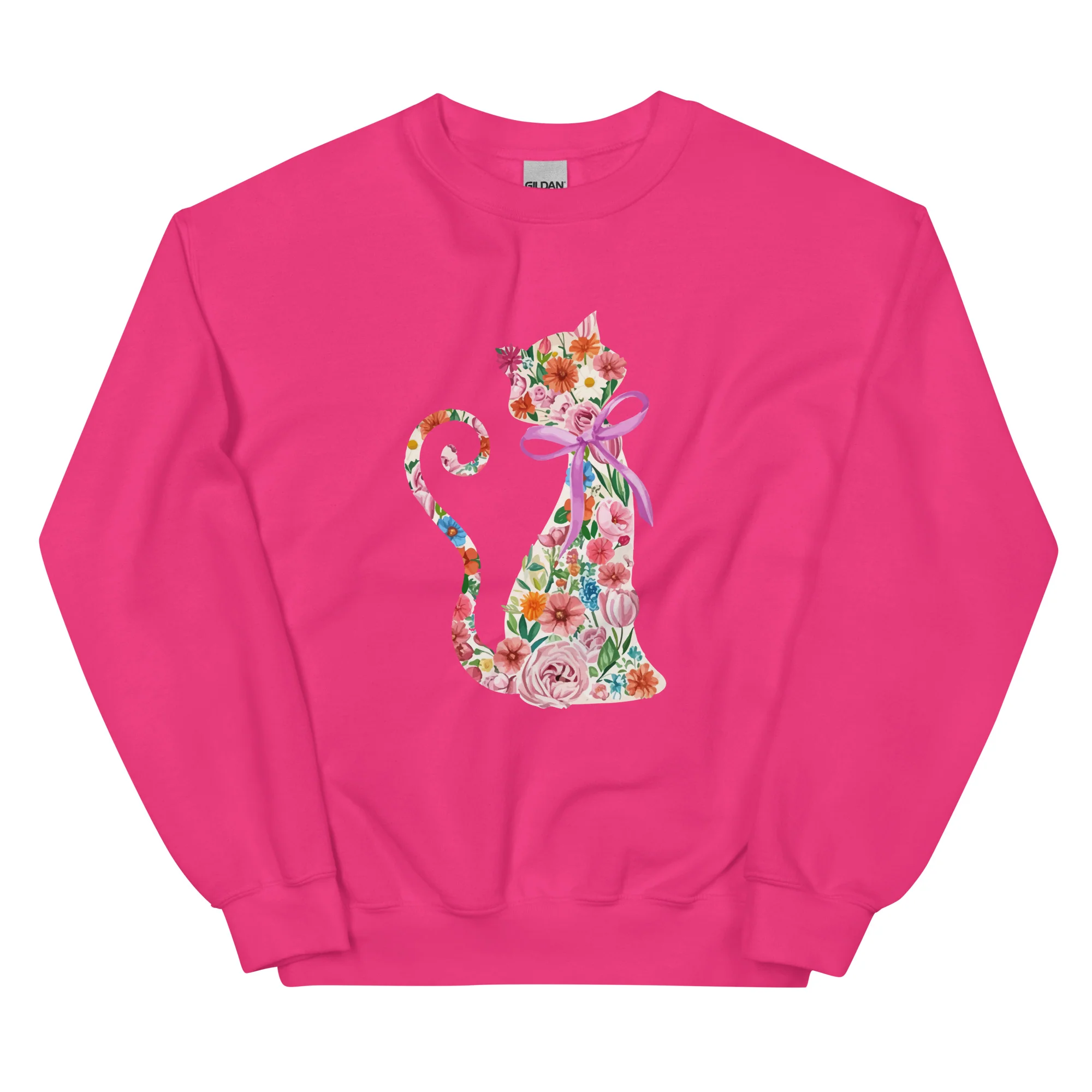 Springtime Flower Cat Crewneck Sweatshirt - Image 9
