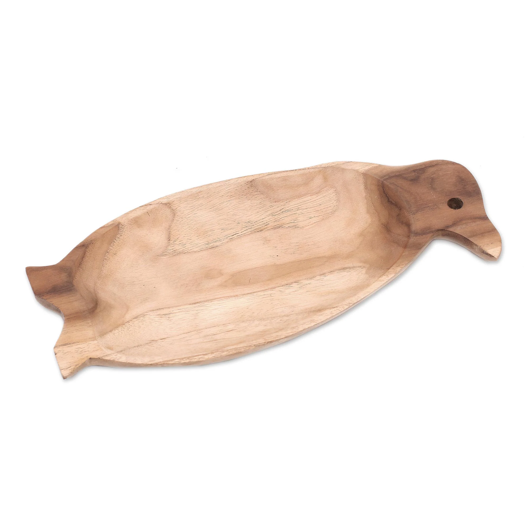 Spry Penguin Penguin-Shaped Teak Wood Serving Platter - Image 3
