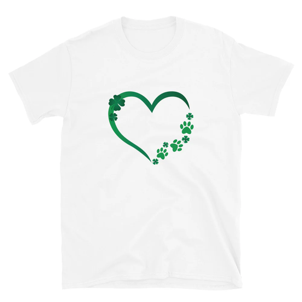 St. Patrick's Paw Heart T-Shirt - Image 6