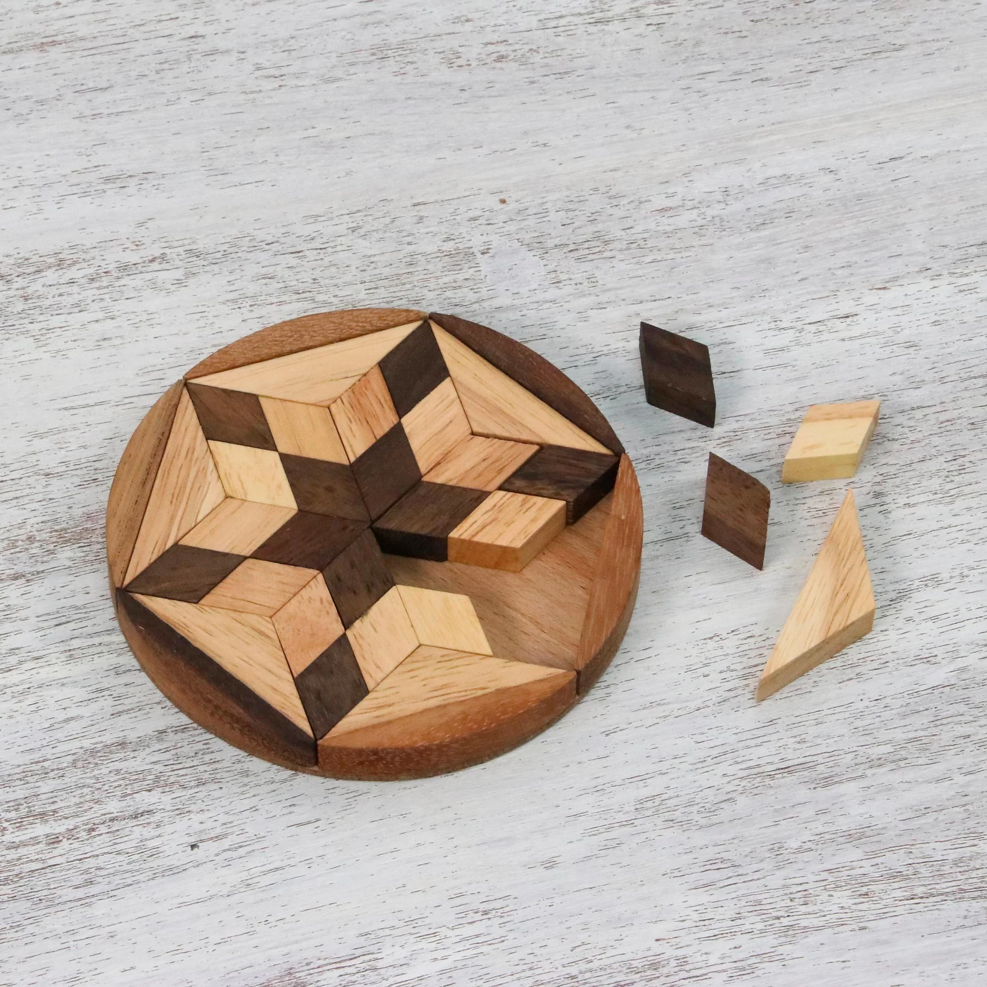 Star of David Star Shaped Wood Puzzle Game from Thailand - Image 5