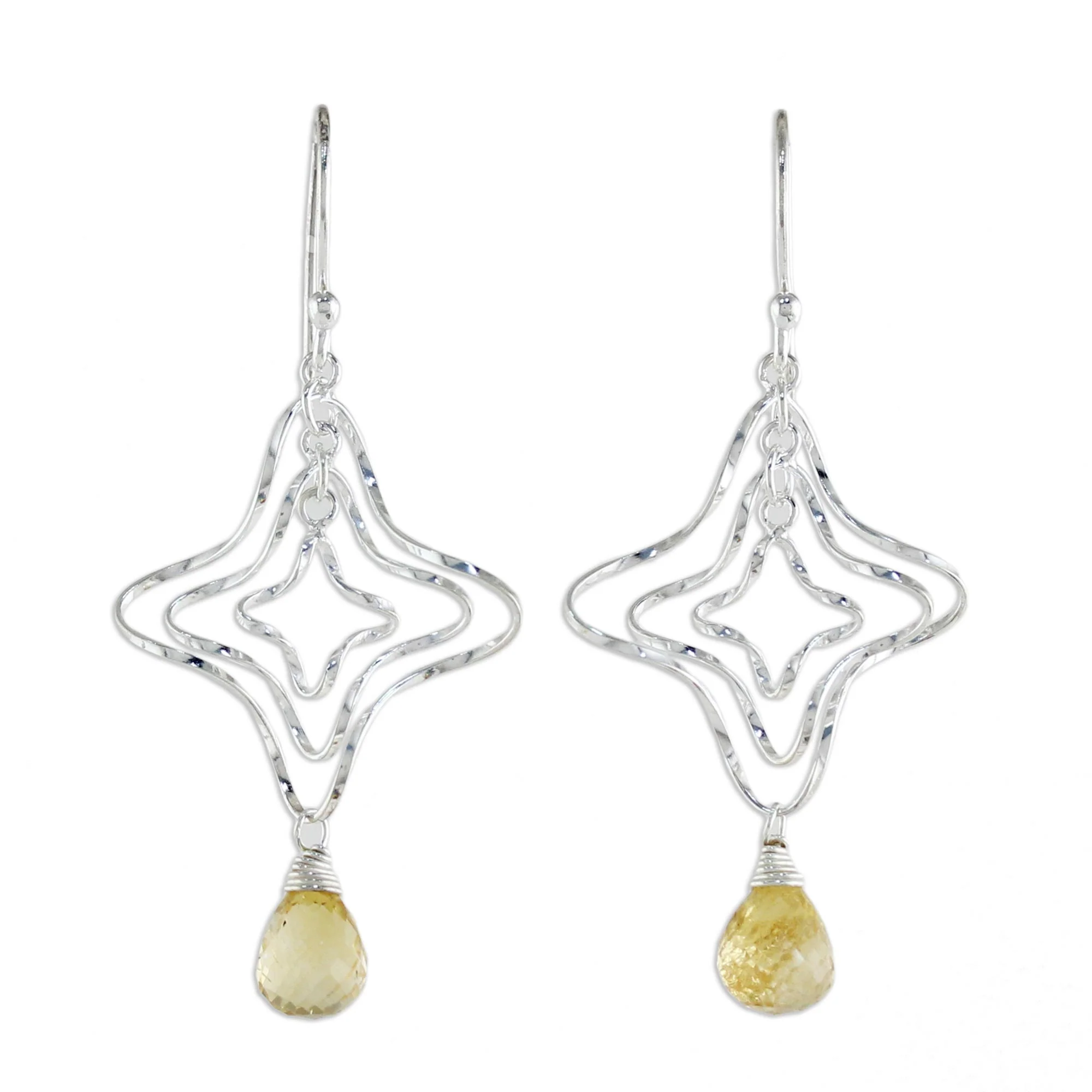 Starshine Citrine Dangle Earrings - Image 2