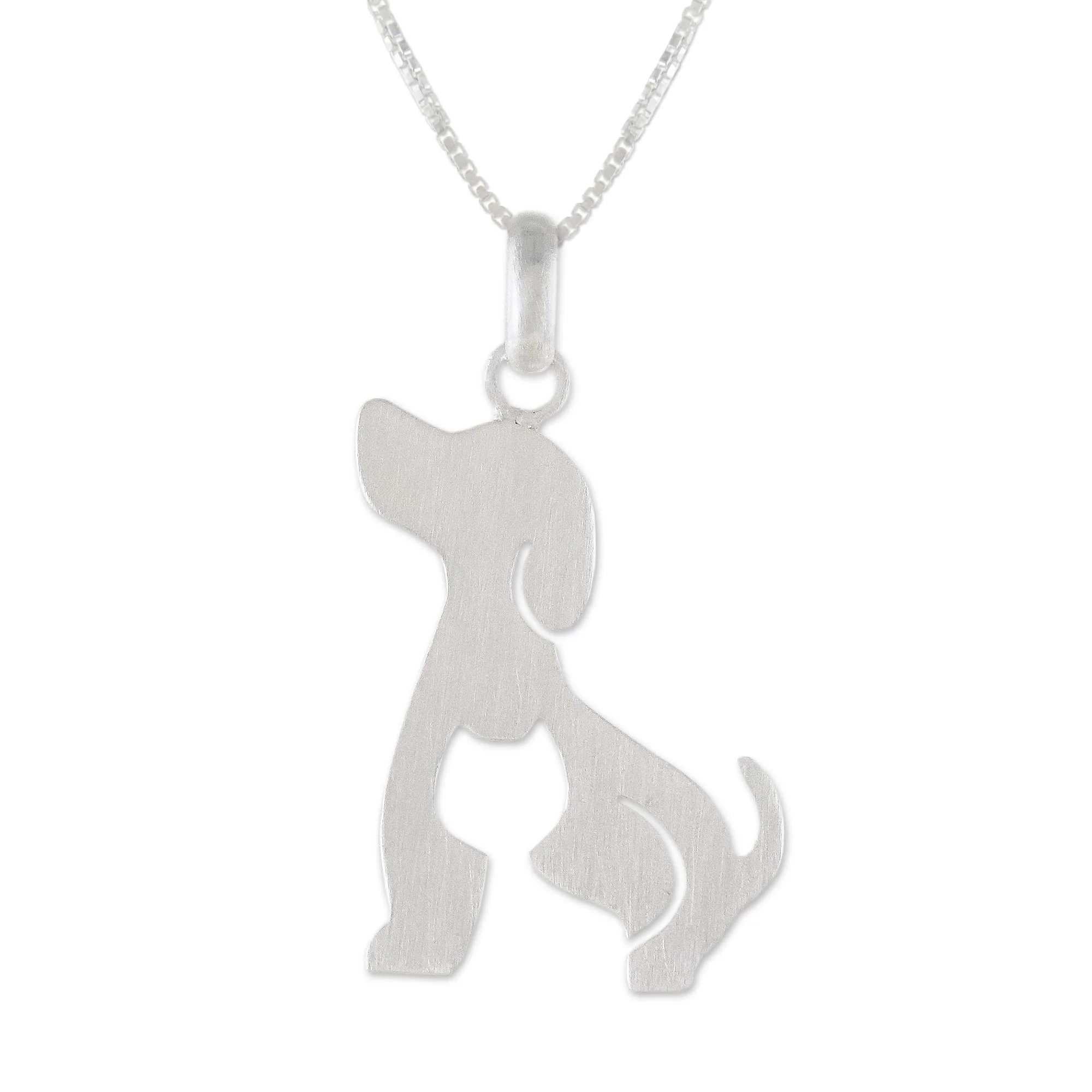 Steadfast Companions Dog and Cat Sterling Silver Pendant Necklace from Thailand - Image 2