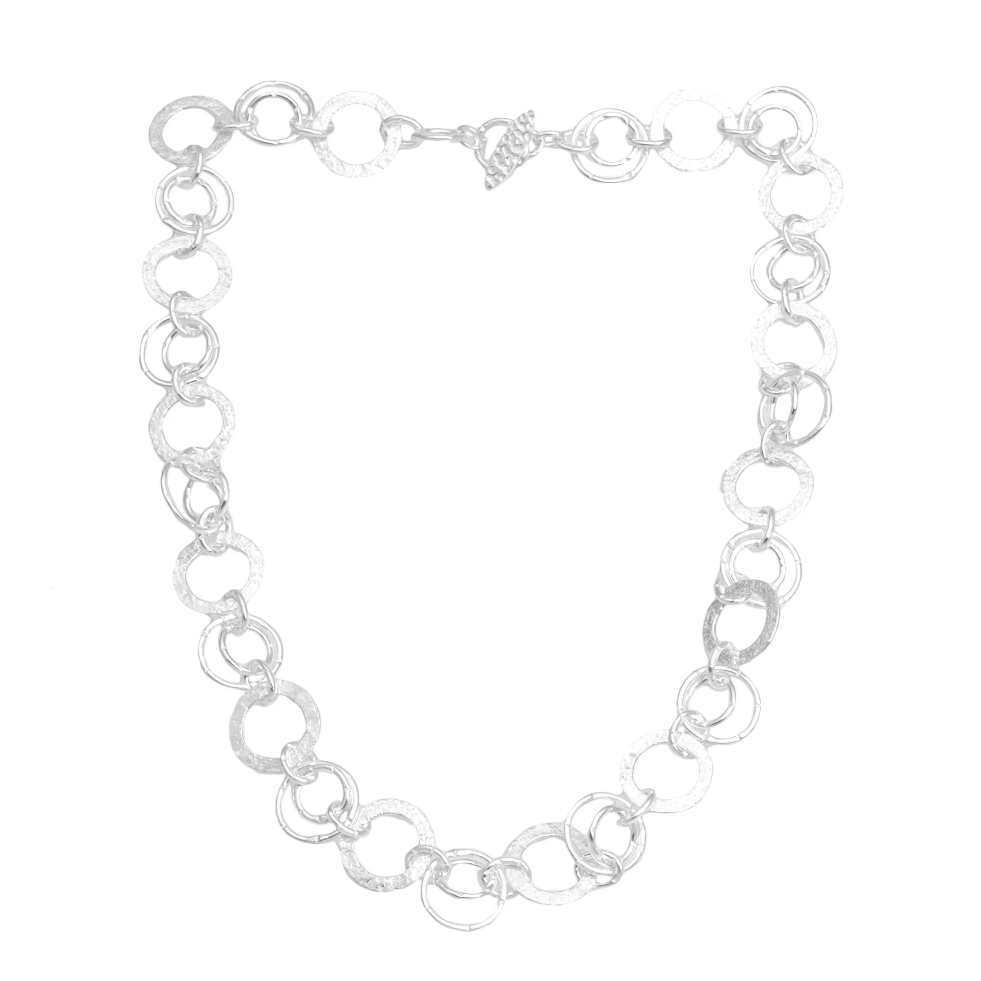 Stellar Rings 925 Sterling Silver Modern Chain Necklace from Bali - Image 2