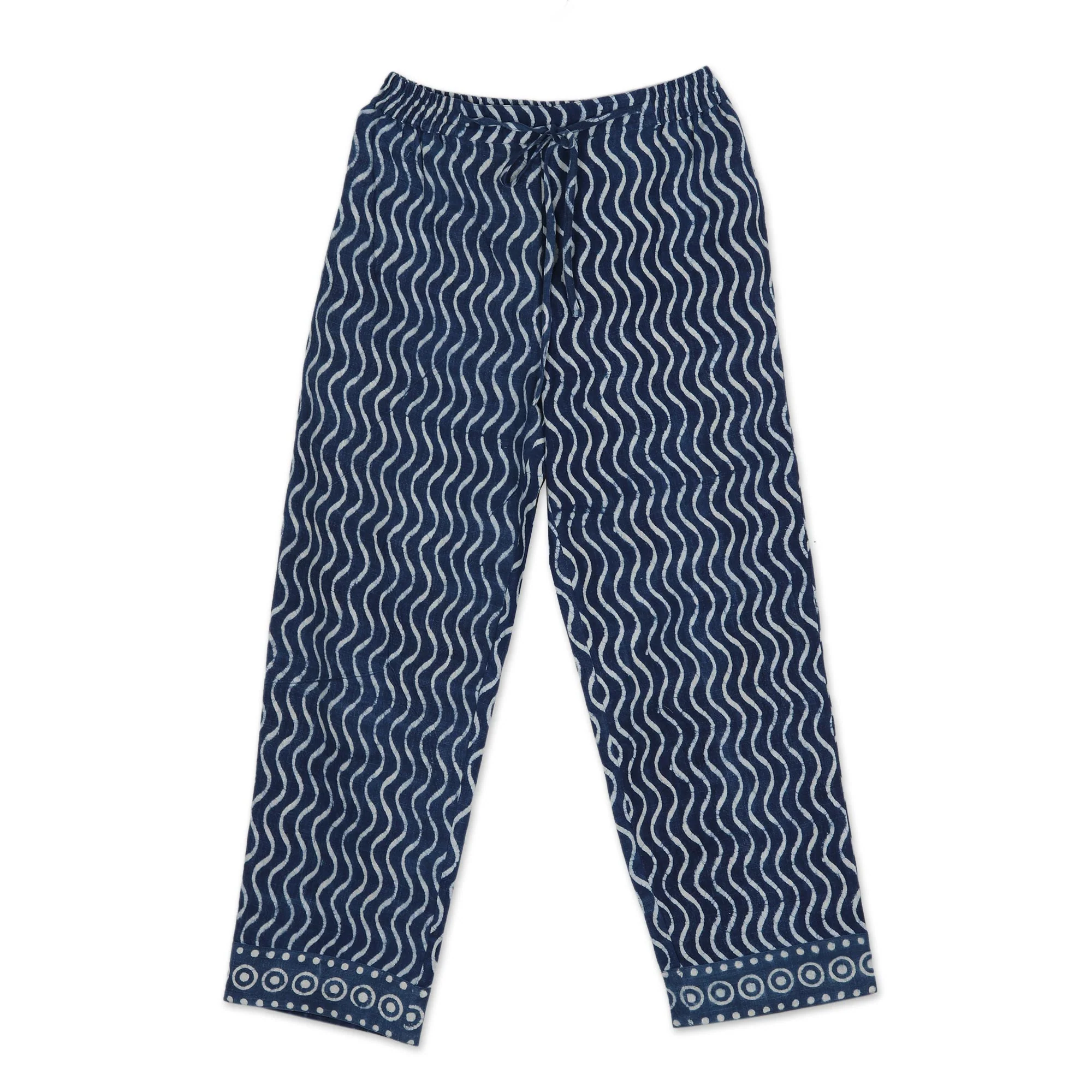 Steps Zigzag Block-Printed Cotton Pants from India - Image 2