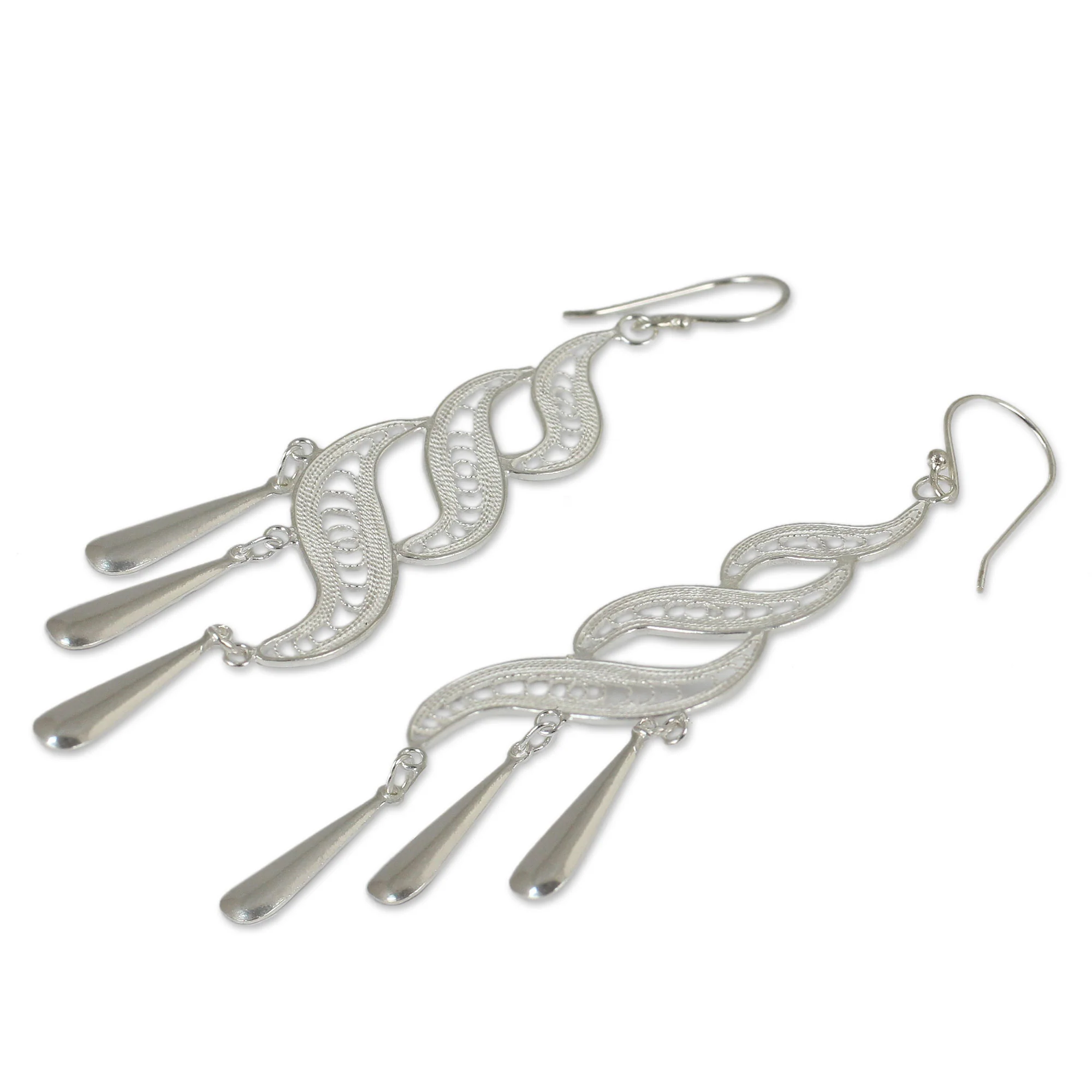 Sterling Allure Sterling Silver Dangle Earrings - Image 3