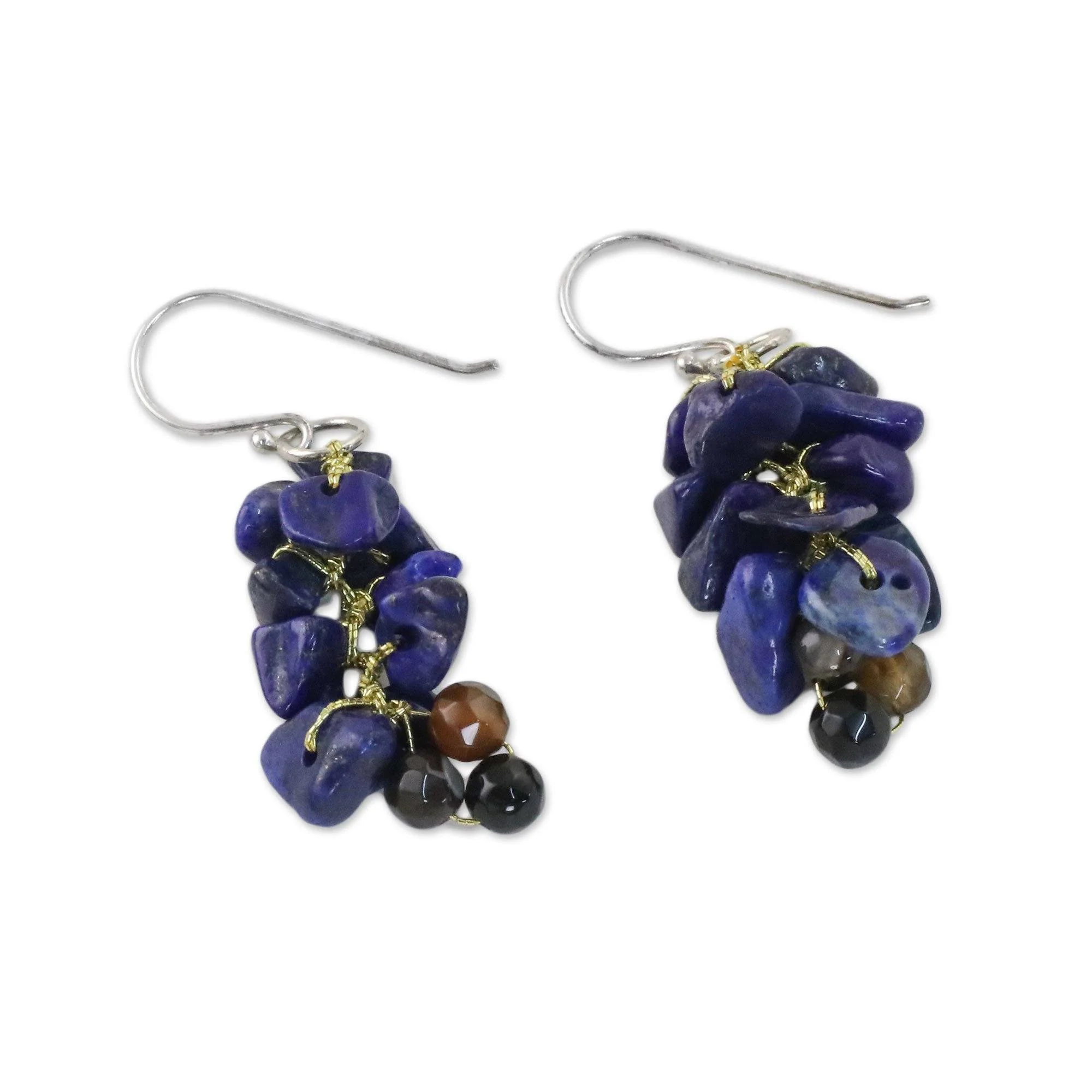 Sterling Silver Agate Beaded Earrings - Image 5