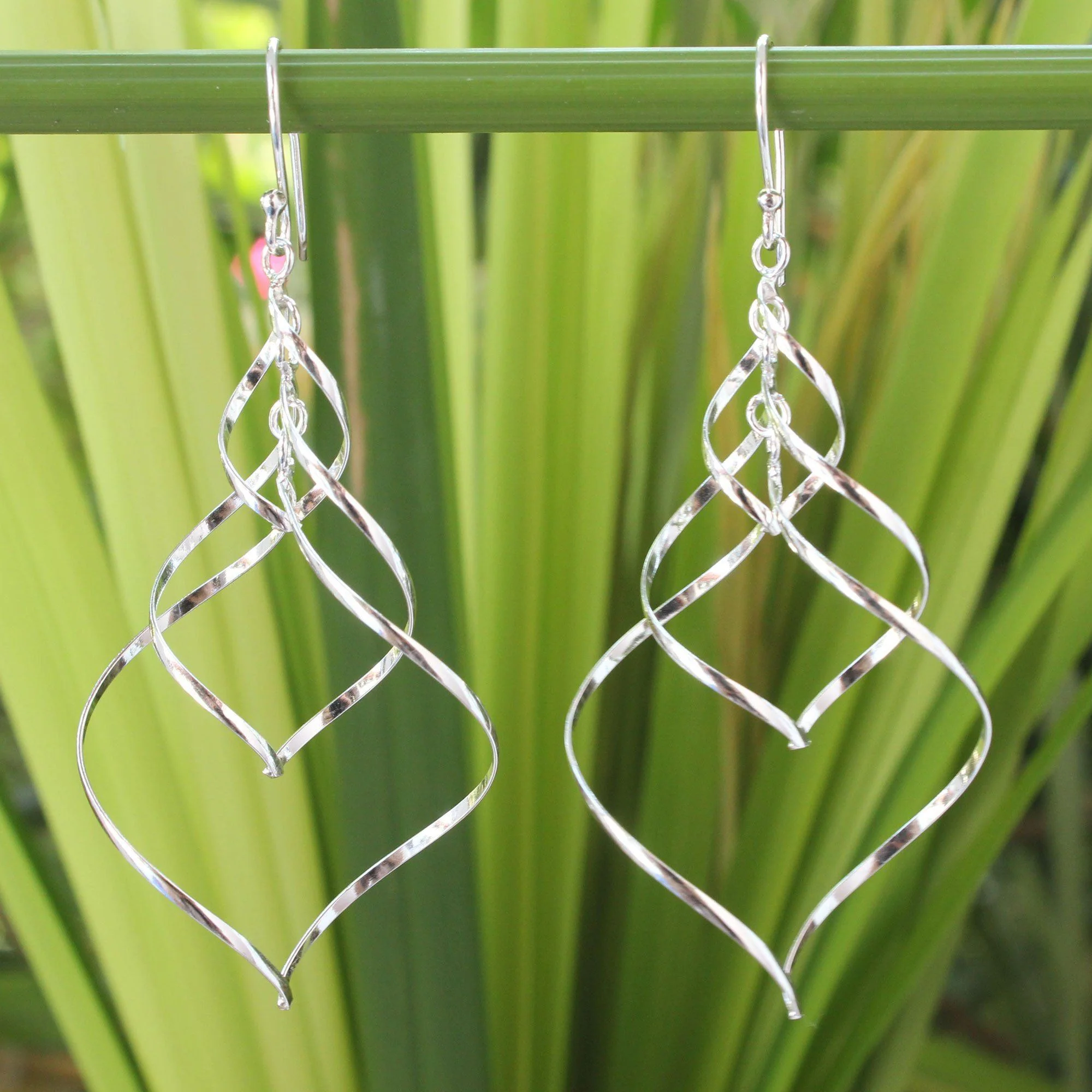Sterling Silver Chime Dangle Earrings