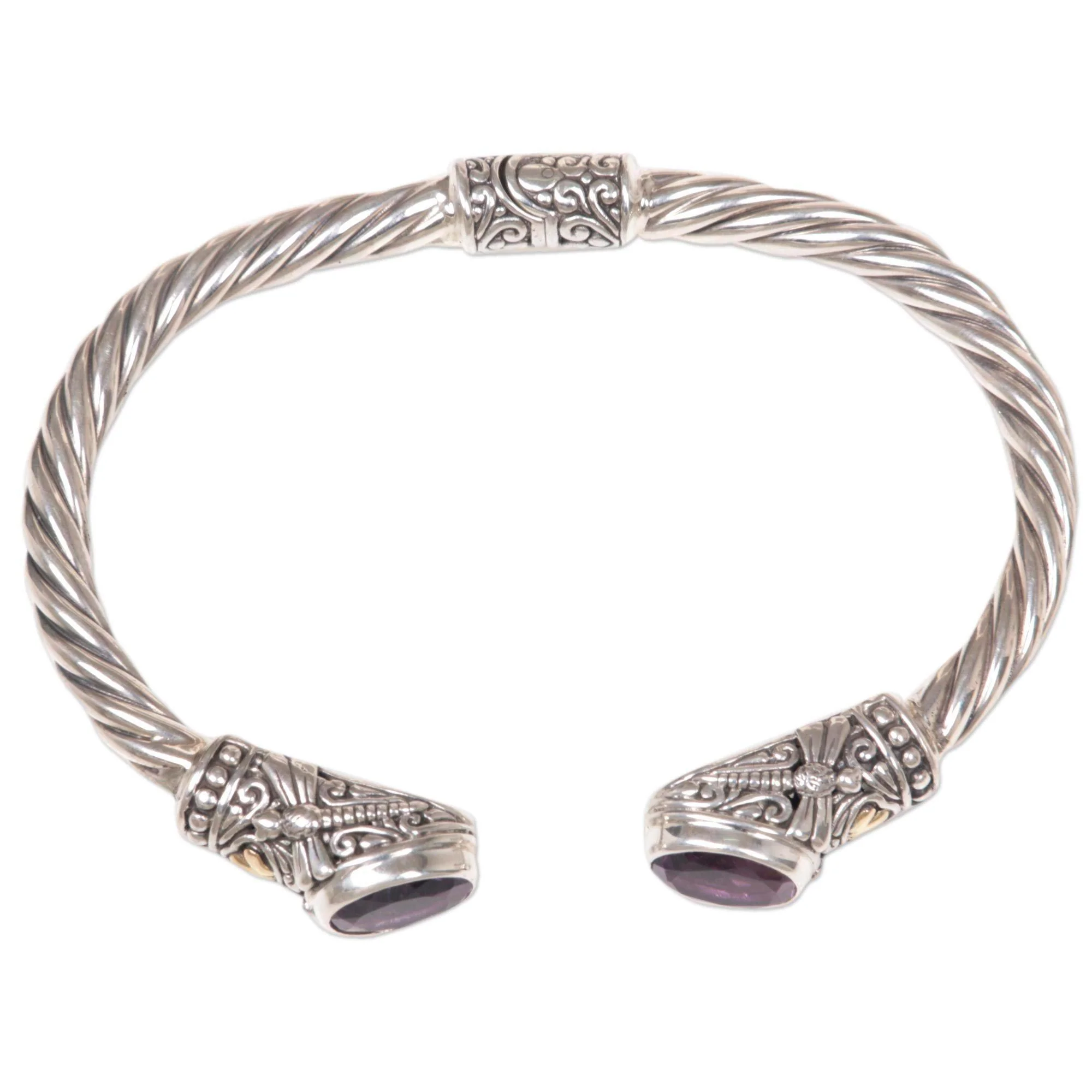 Sterling Silver Dragonfly Bangle Bracelet - Image 5
