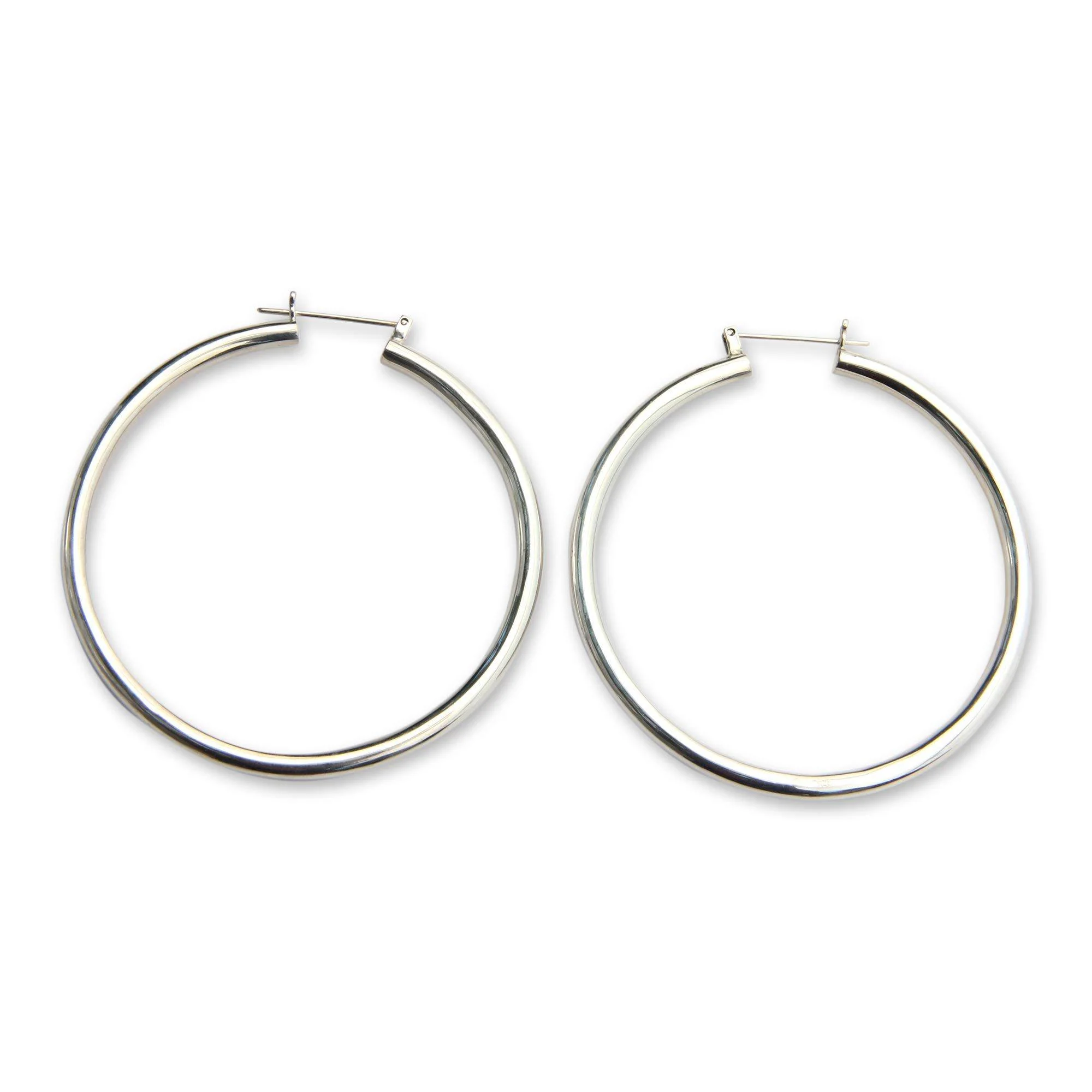 Sterling Silver Hoop Earrings - Image 2