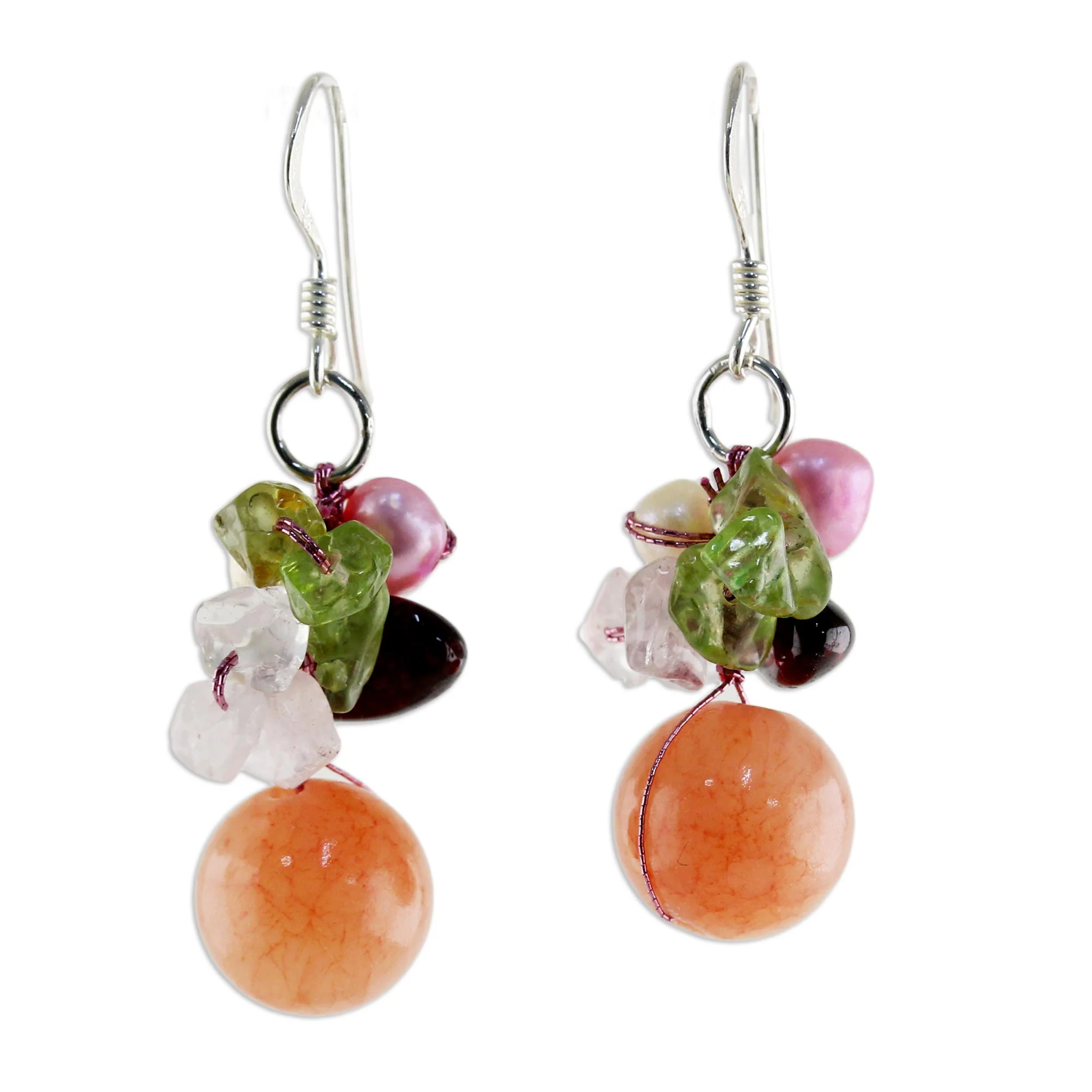 Strawberry Fantasy Cultured Pearl Earrings - Image 2