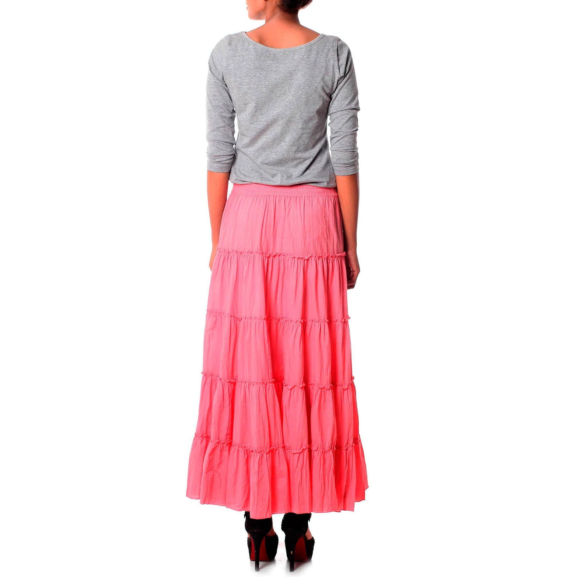 Strawberry Frills Pink Cotton Skirt - Image 3