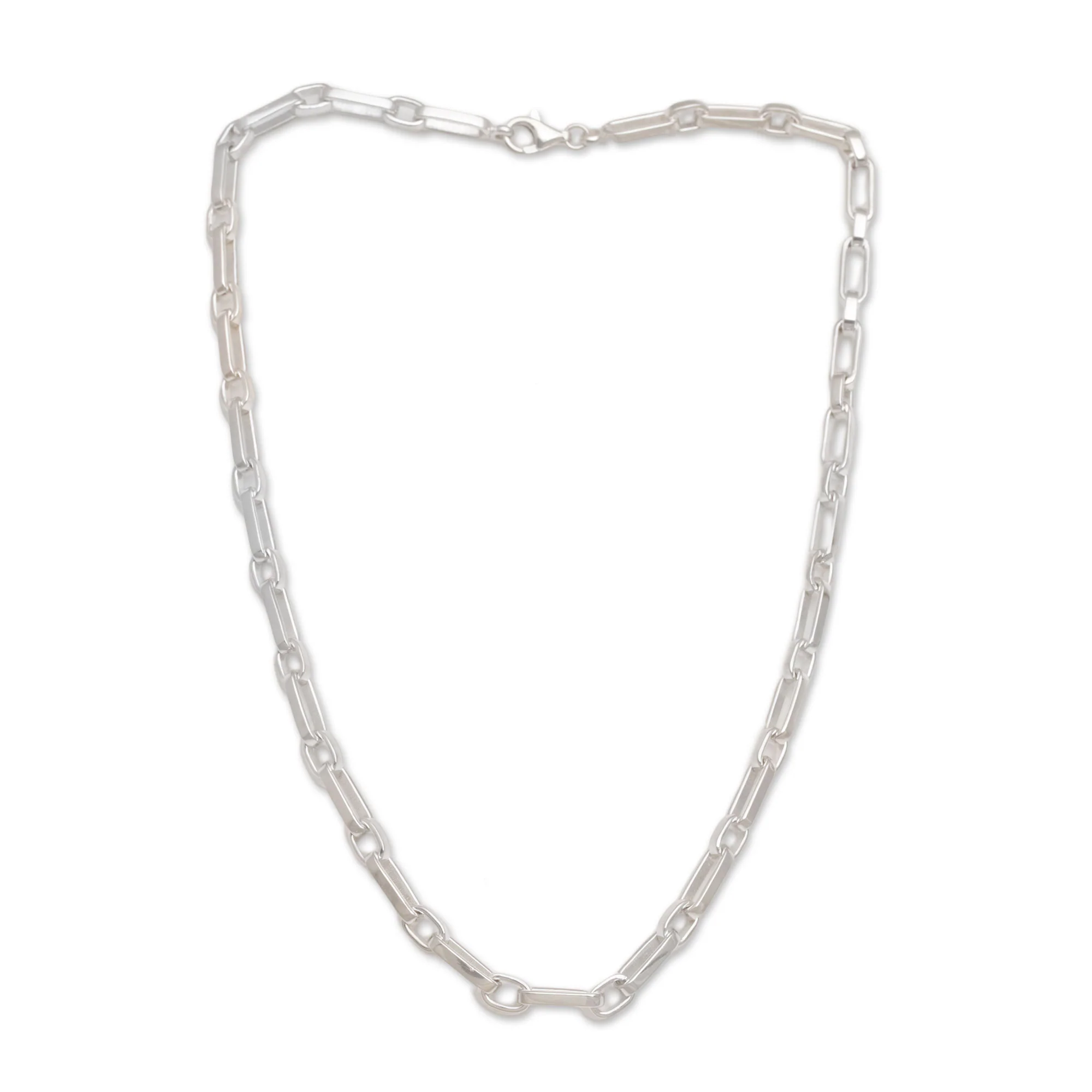 Strong Links Sterling Silver Cable Chain Necklace from Bali - Image 2