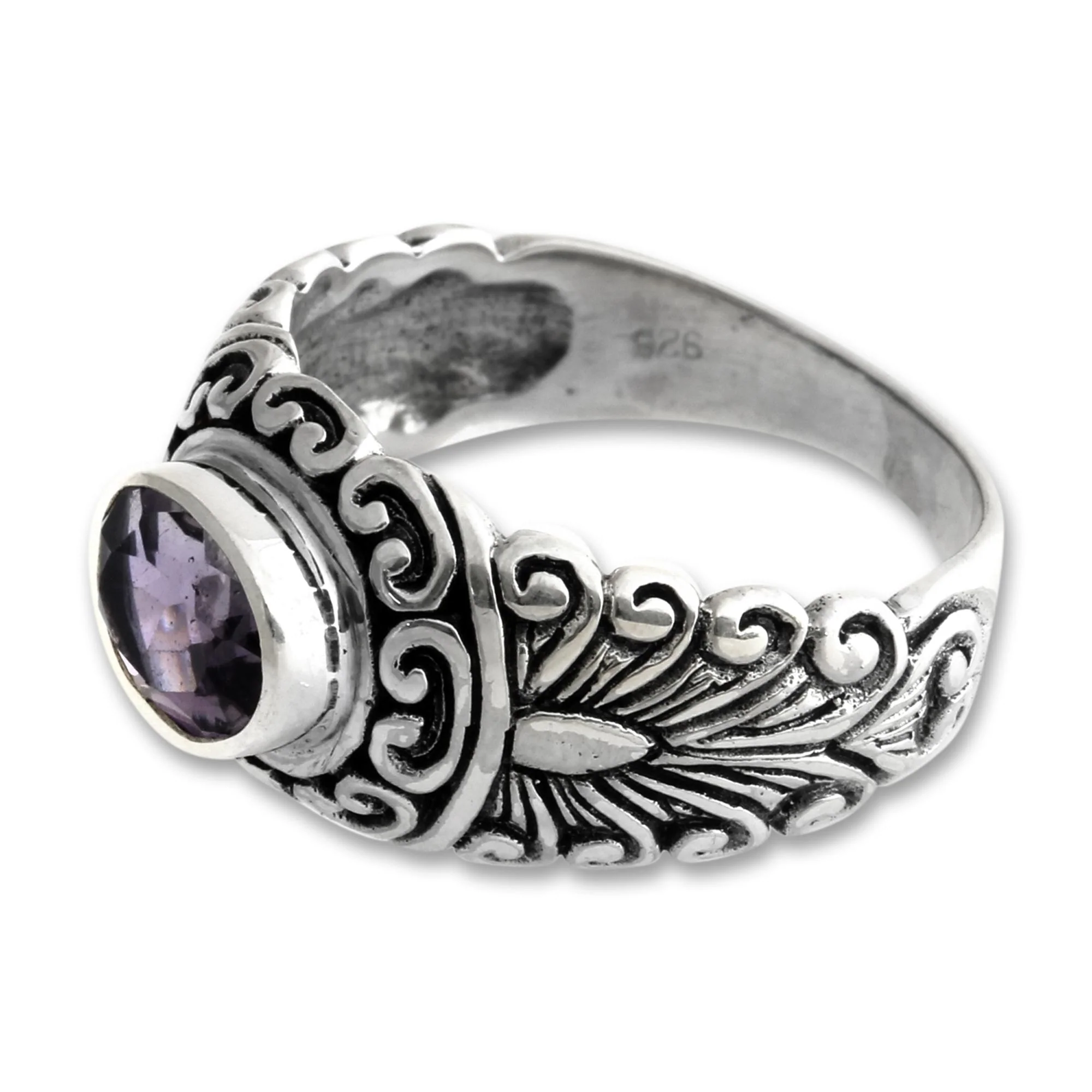 Sumatra Splendor Amethyst solitaire ring - Image 3