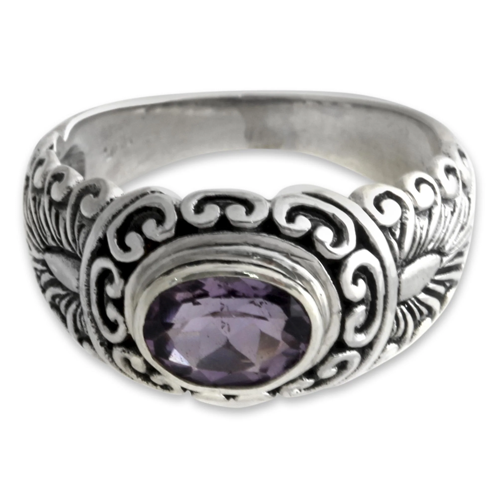 Sumatra Splendor Amethyst solitaire ring - Image 4