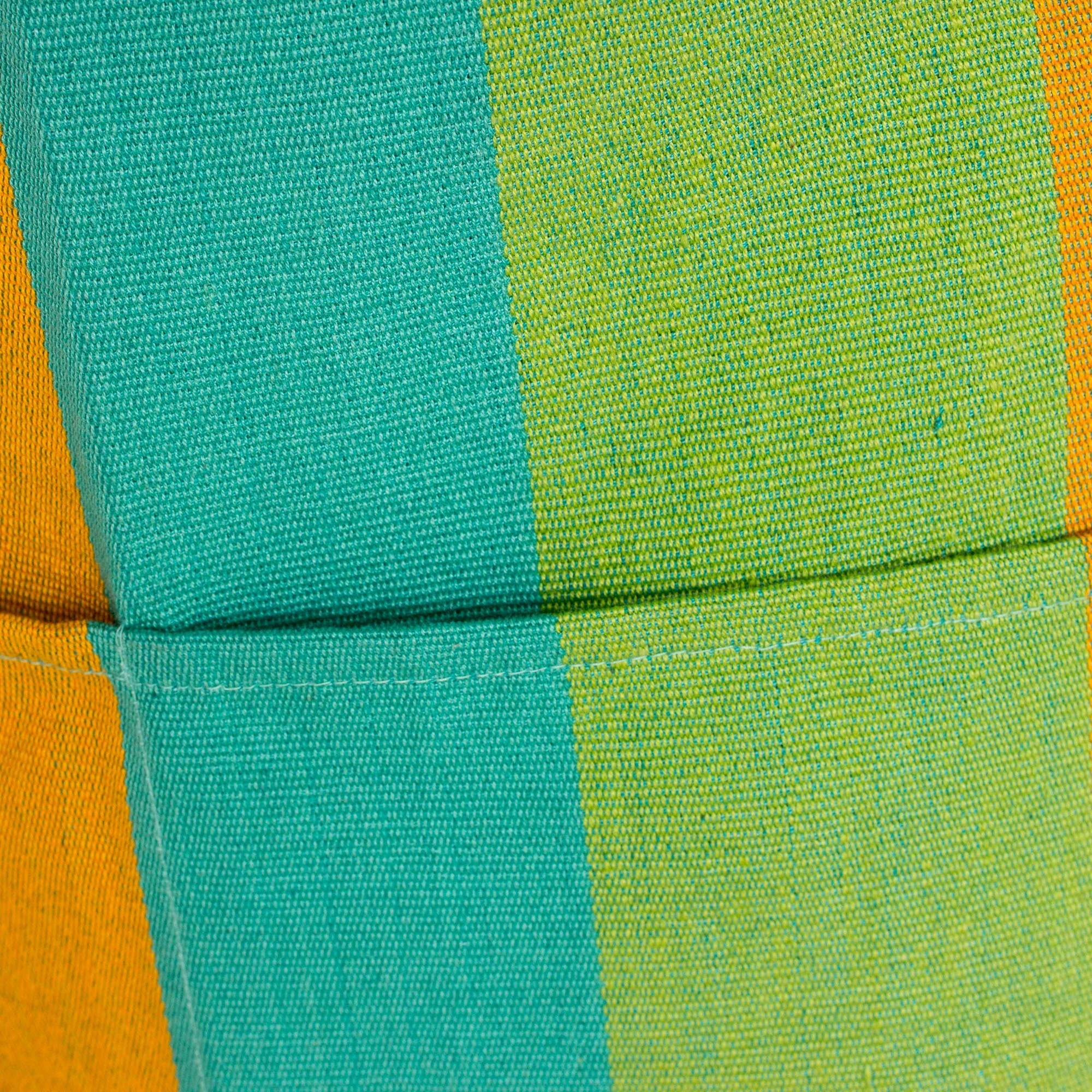 Summer Cooking Handwoven Striped Cotton Apron from Guatemala - Image 4
