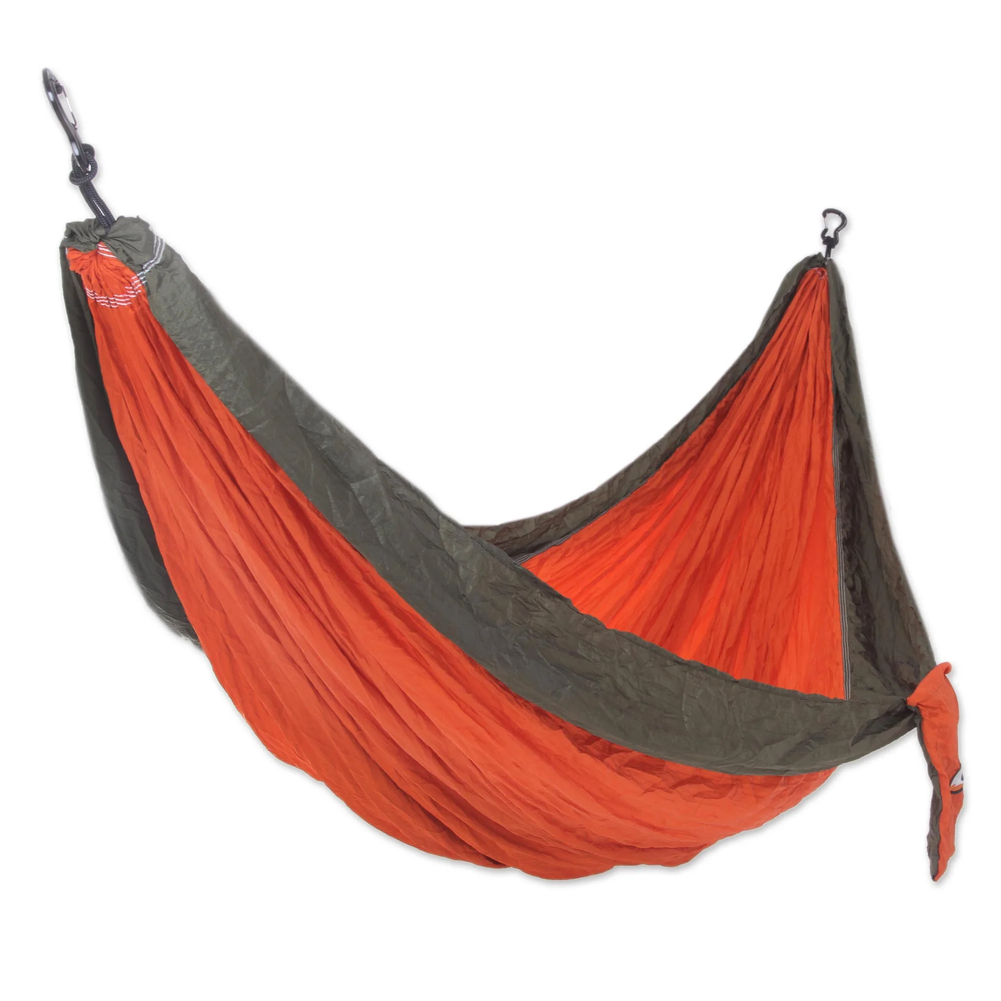 Summer Dreams Orange Green Portable Parachute Fabric Hammock (Double) - Image 2