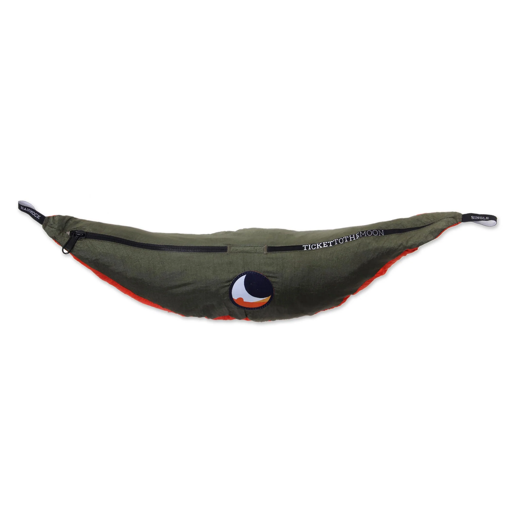 Summer Dreams Orange Green Portable Parachute Fabric Hammock (Single) - Image 3