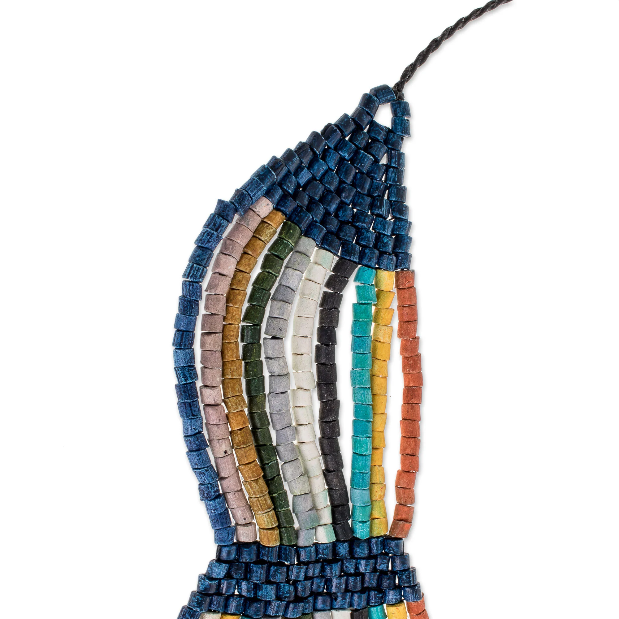 Summery Breeze in Multicolor Ceramic Beaded Strand Statement Necklace in Multicolor - Image 5