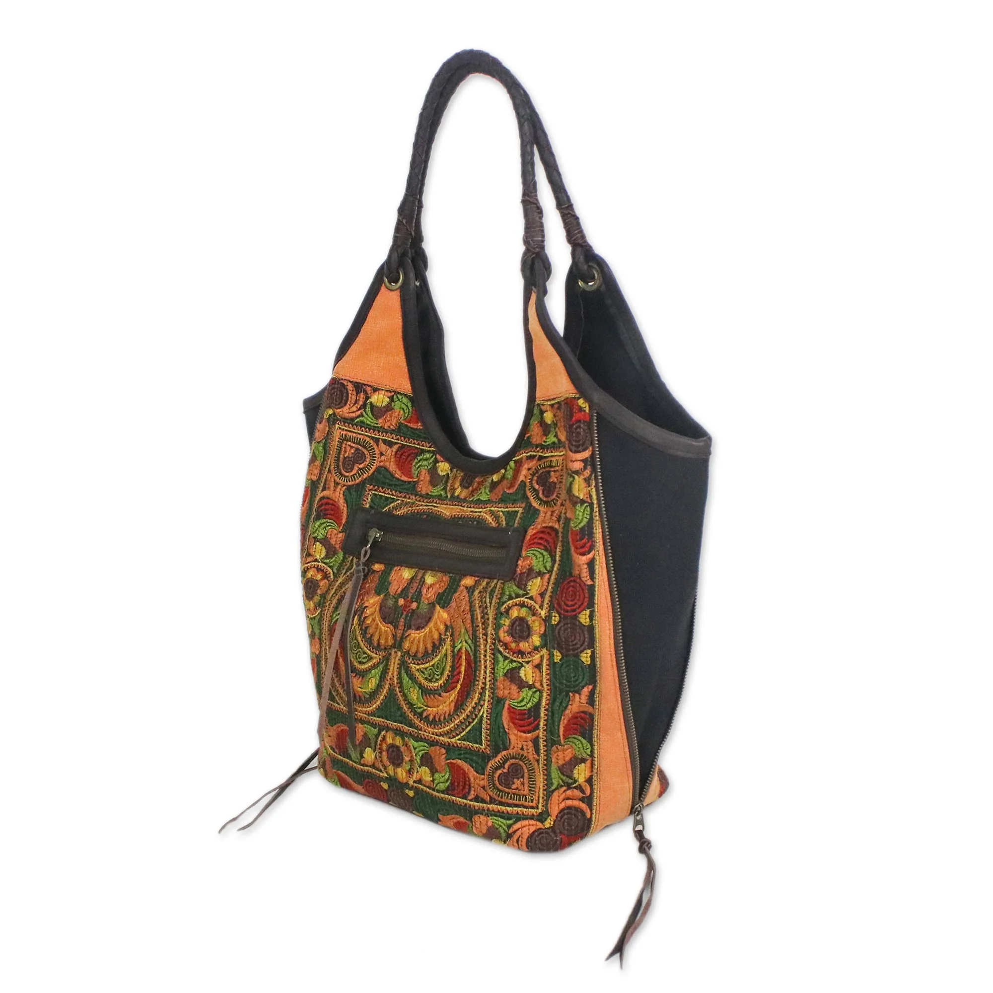 Sunny Pheasants Embroidered Shoulder Bag - Image 5