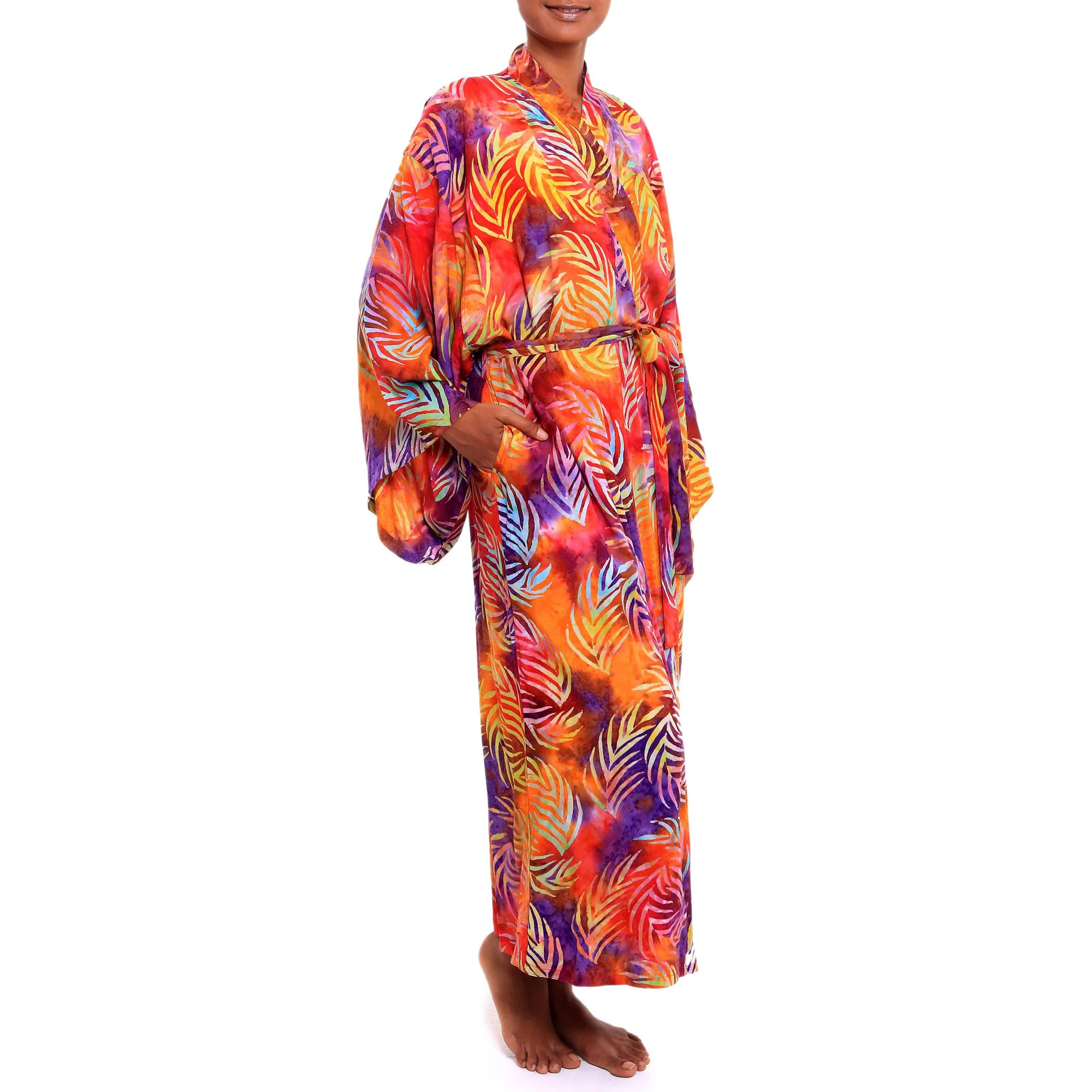 Sunset Grove Batik Rayon Robe - Image 2