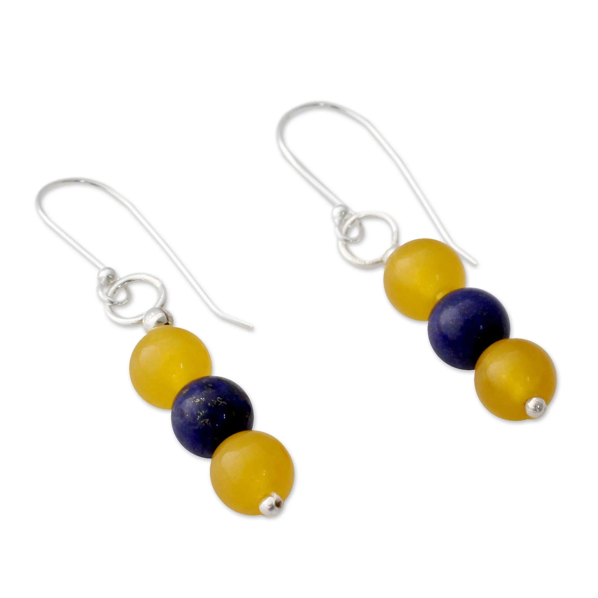 Sunshine Allure Multi-Gem Silver Earrings - Image 3