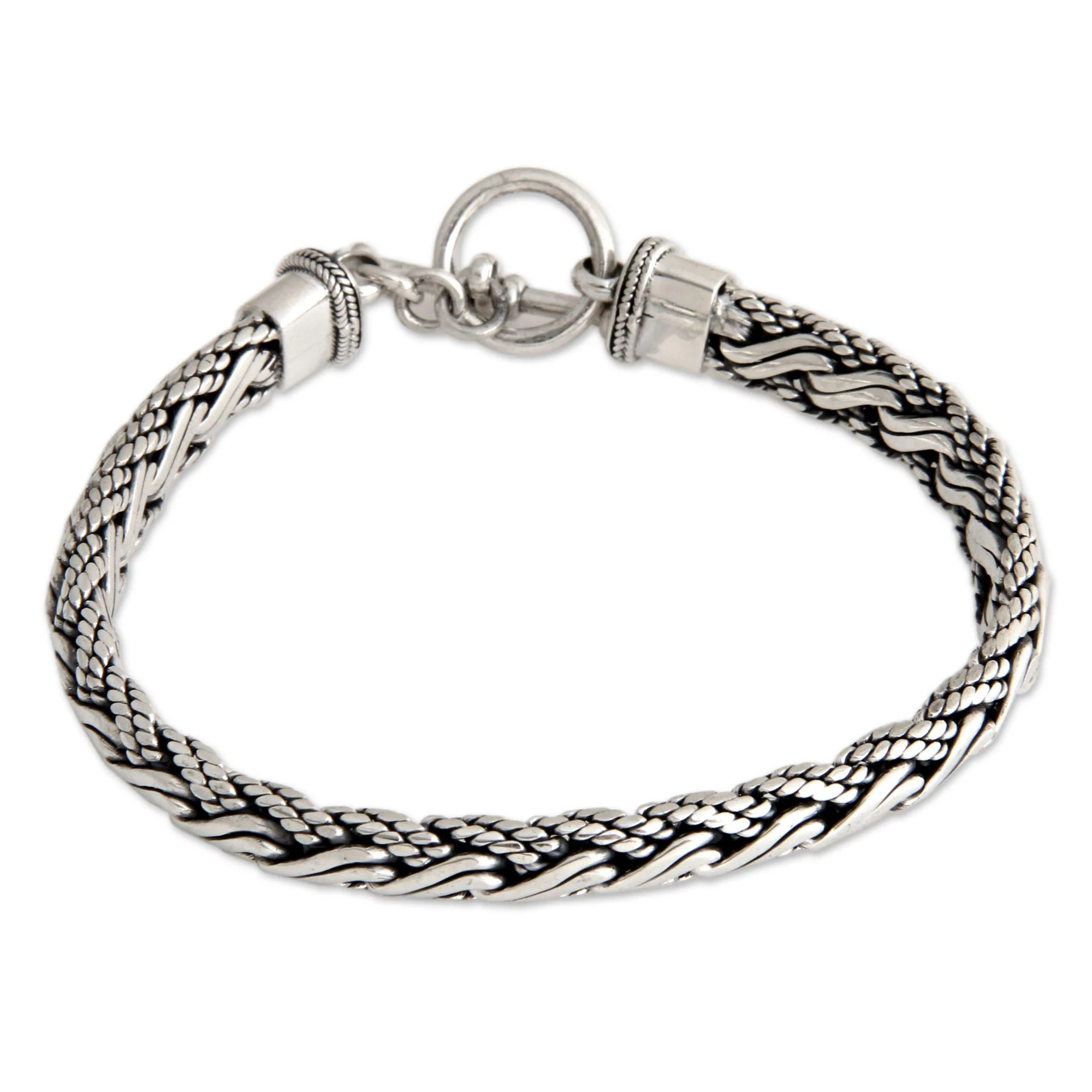 Surf Sterling Silver Men's Bracelet - Image 2