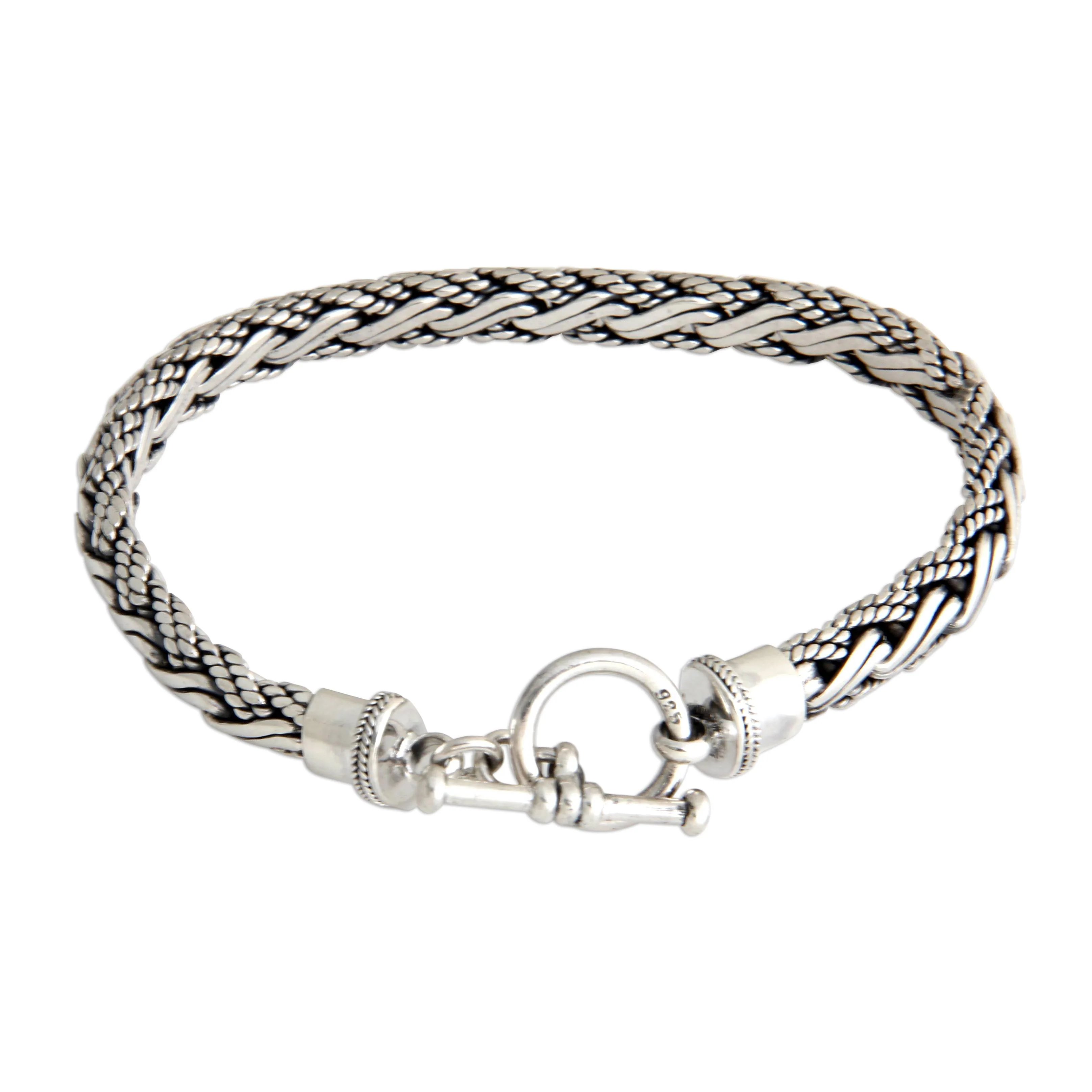 Surf Sterling Silver Men's Bracelet - Image 3