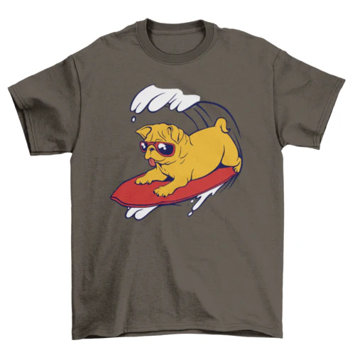 Surf's Up Pug T-Shirt - Image 2