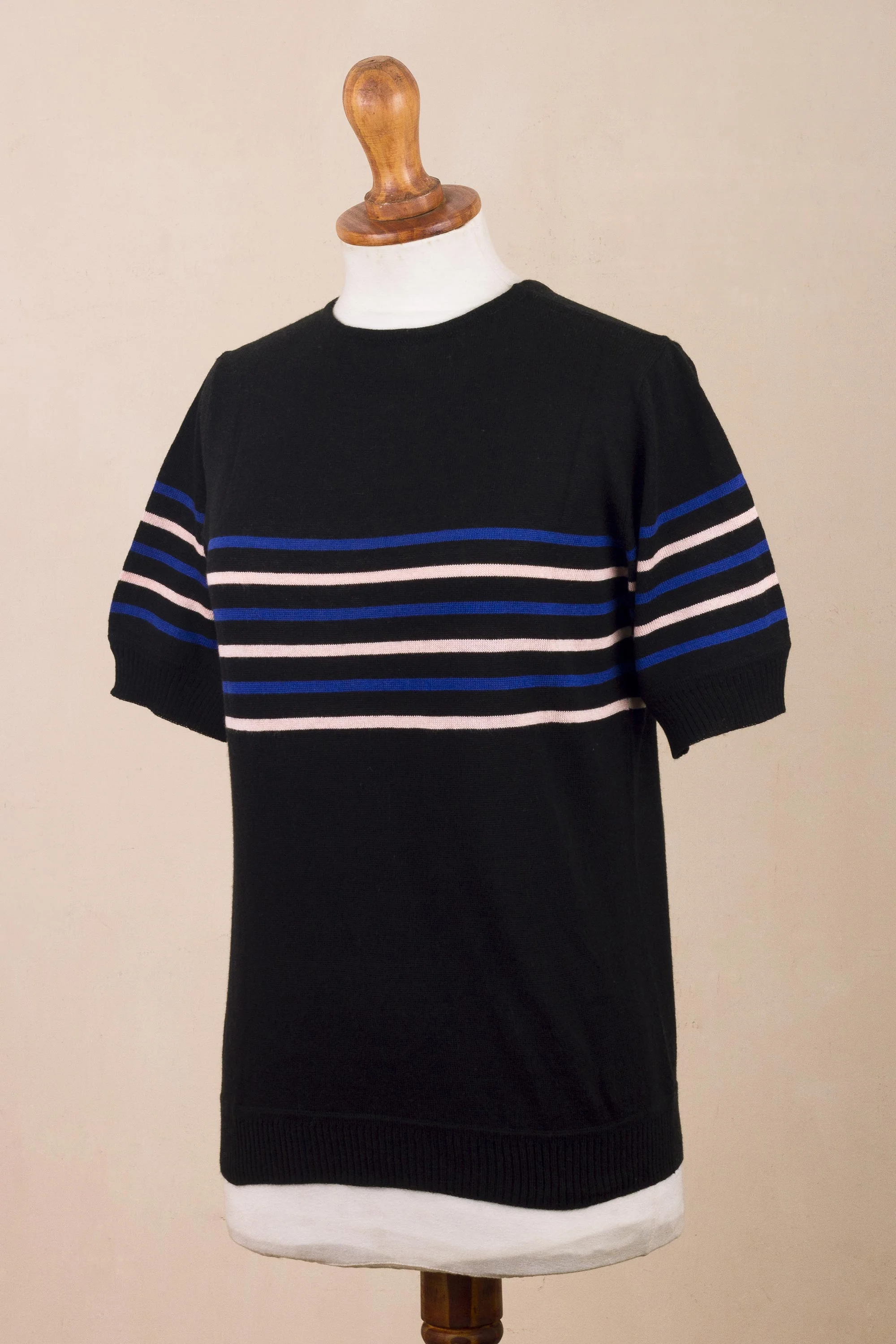Sweet Life Striped Short-Sleeved Sweater - Image 4