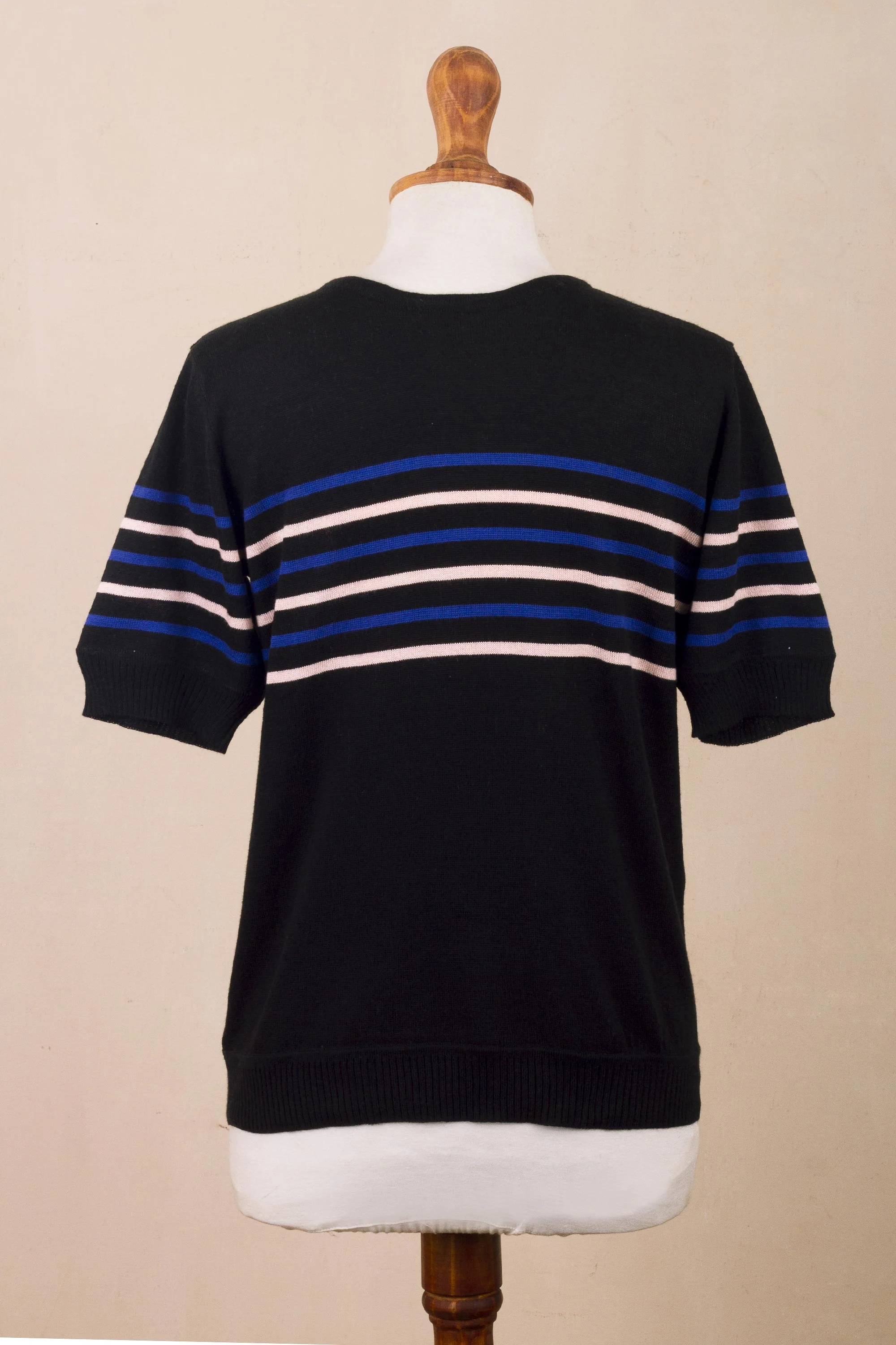 Sweet Life Striped Short-Sleeved Sweater - Image 5