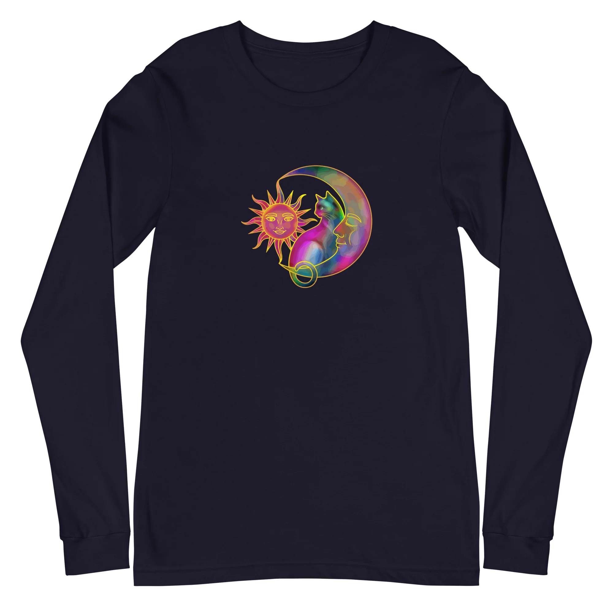 Sweet Sun & Moon With Cat Long Sleeve Tee - Image 4