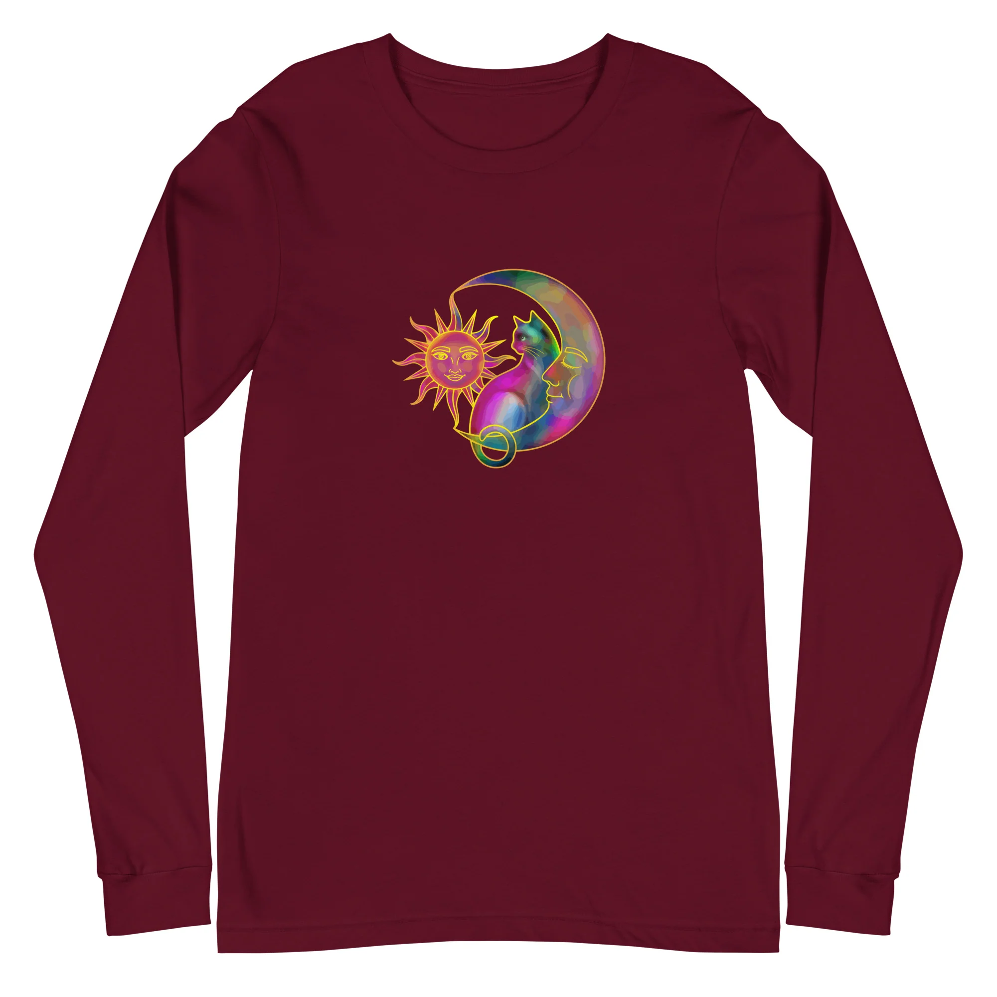 Sweet Sun & Moon With Cat Long Sleeve Tee - Image 5