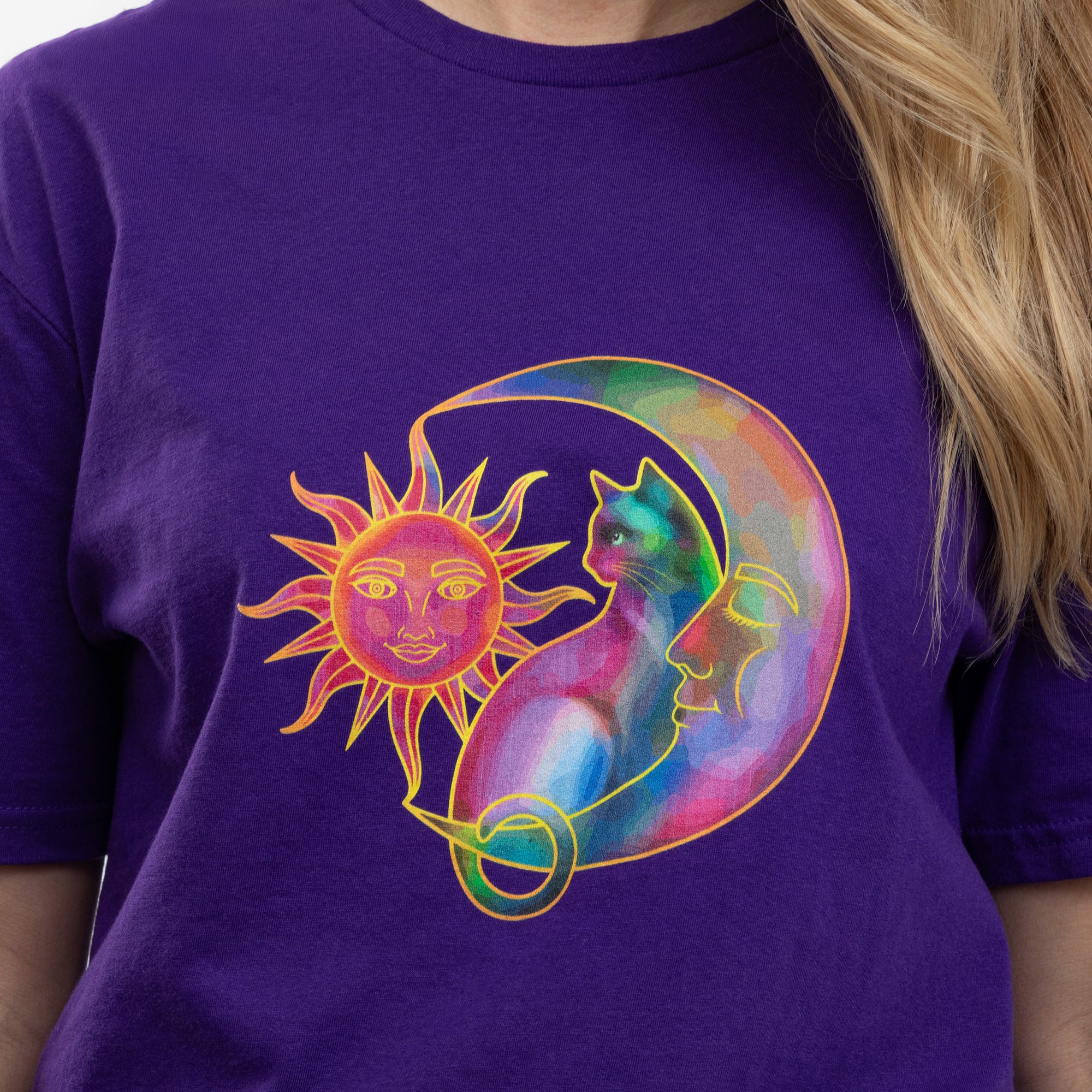 Sweet Sun & Moon With Cat T-Shirt - Image 2