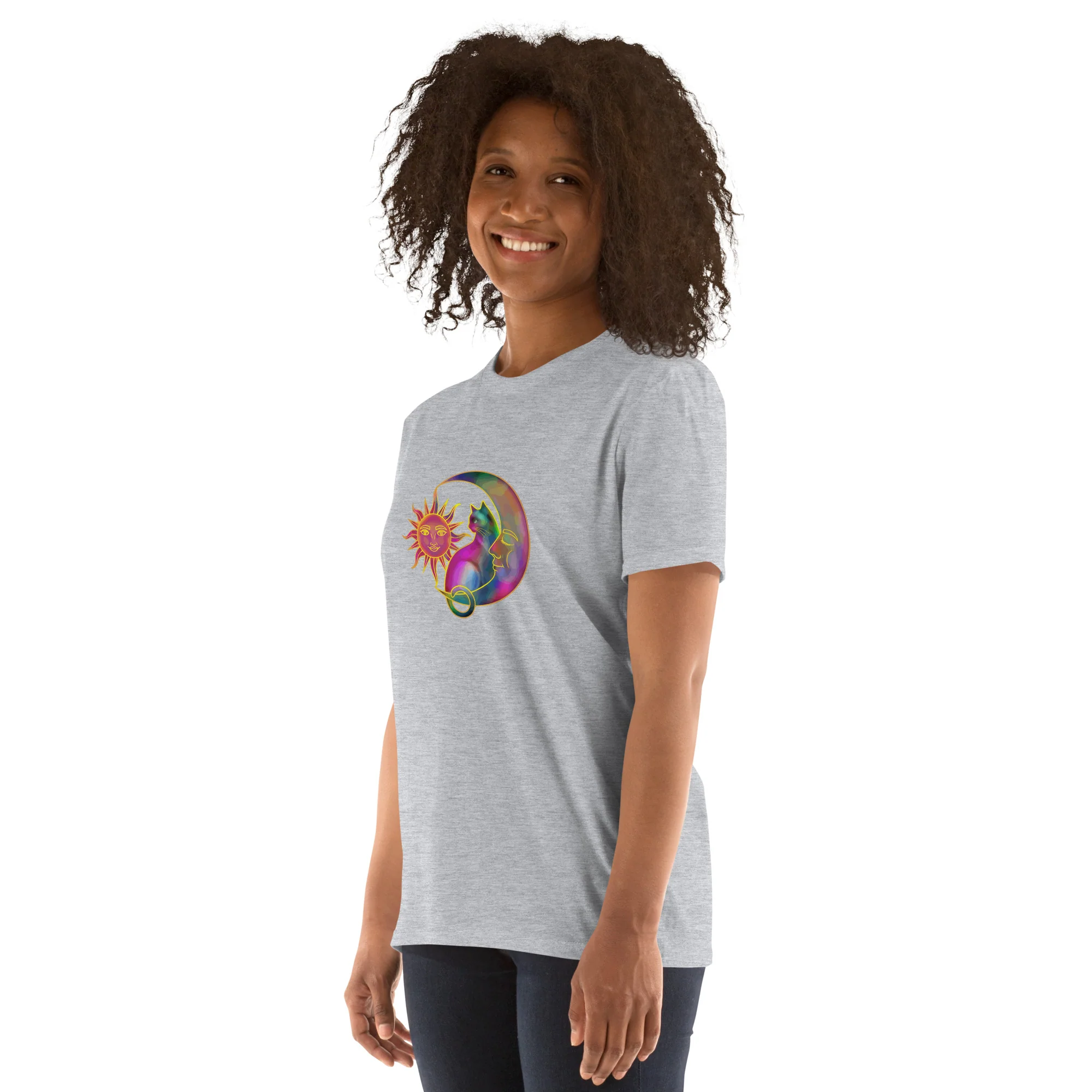 Sweet Sun & Moon With Cat T-Shirt - Image 5