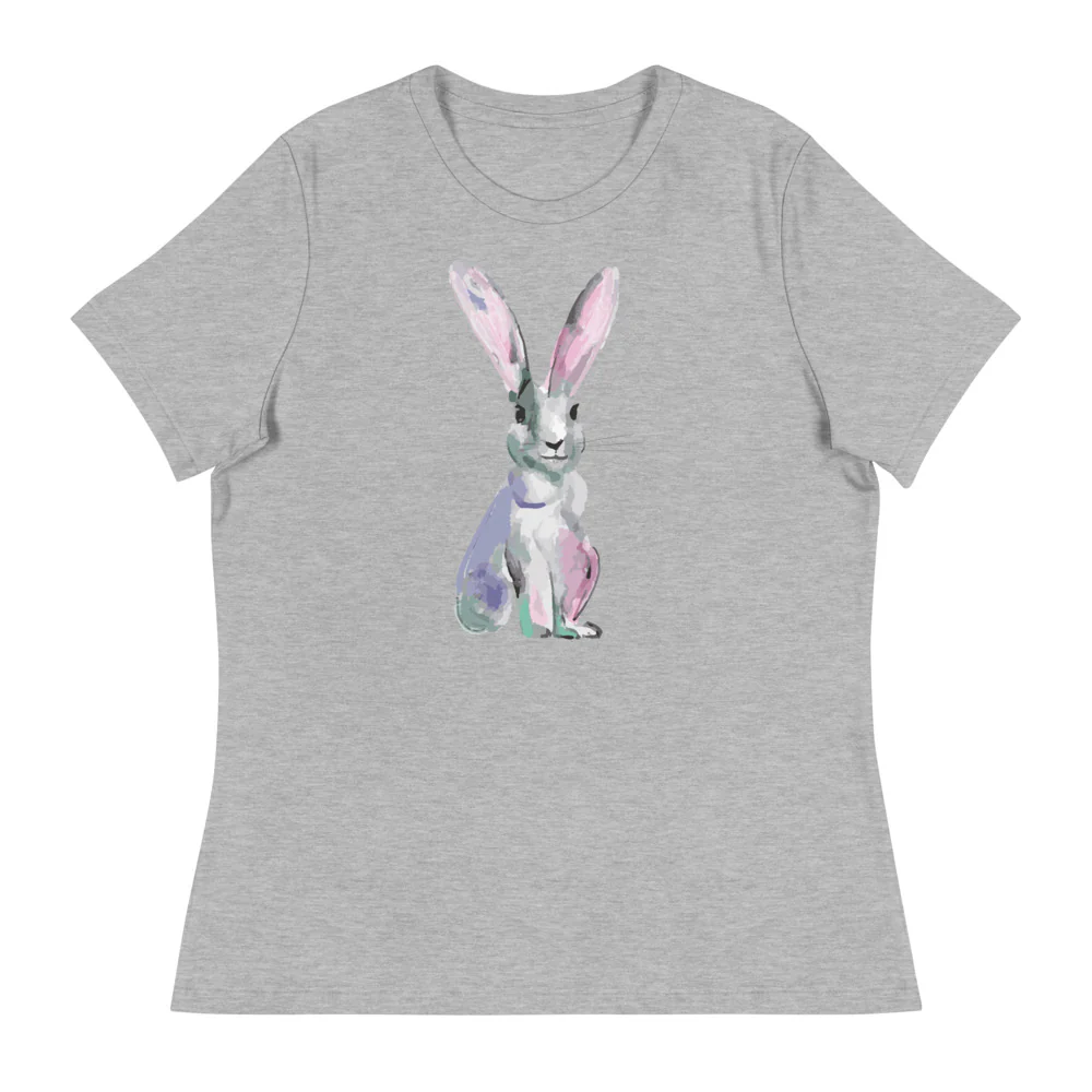 Sweet Whiskered Bunny Women's Relaxed T-Shirt - Image 6