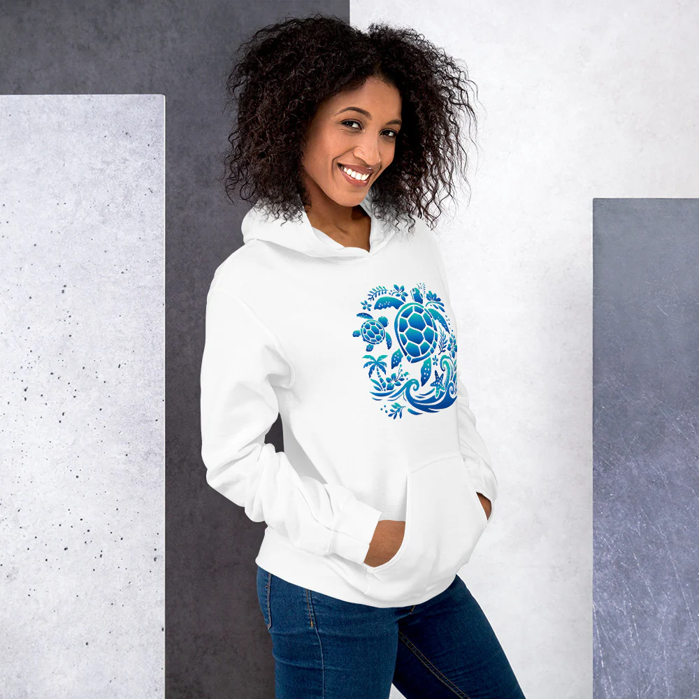 Swimming Sea Turtles Hoodie - Image 2