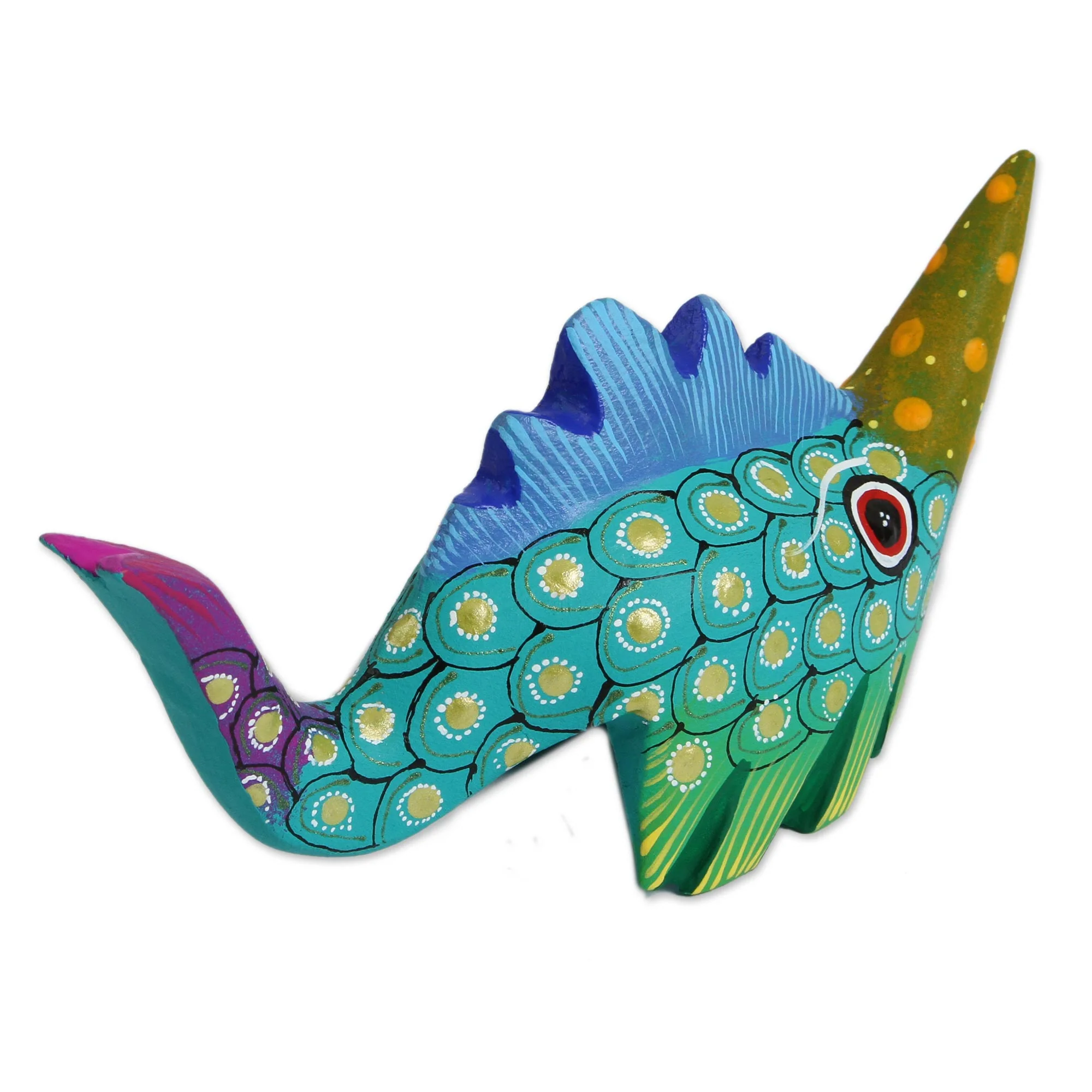 Swordfish Mystery Wood Alebrije Swordfish Figurine from Mexico - Image 5