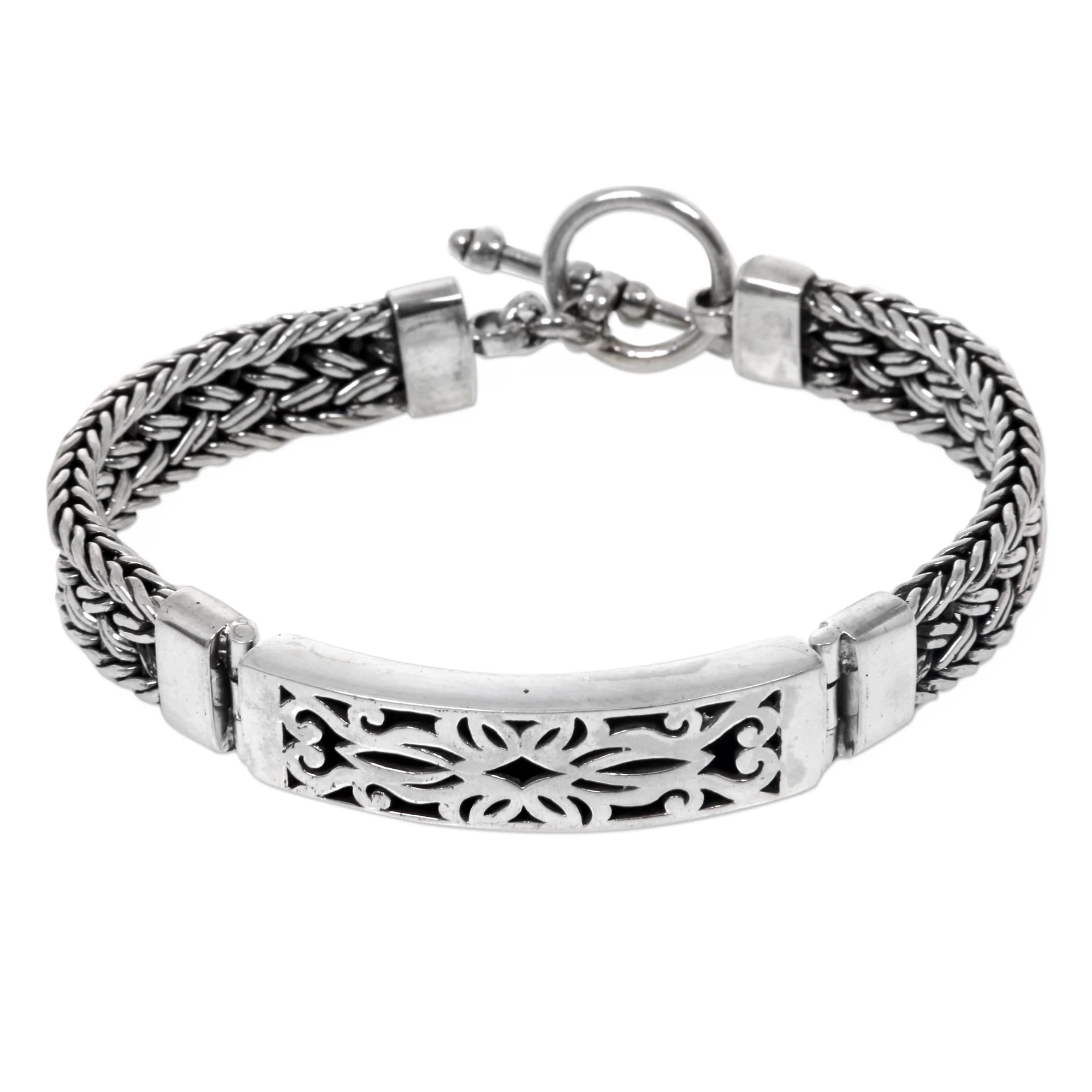 Taksu Bali Unique Sterling Silver 925 Pendant Bracelet from Indonesia - Image 2