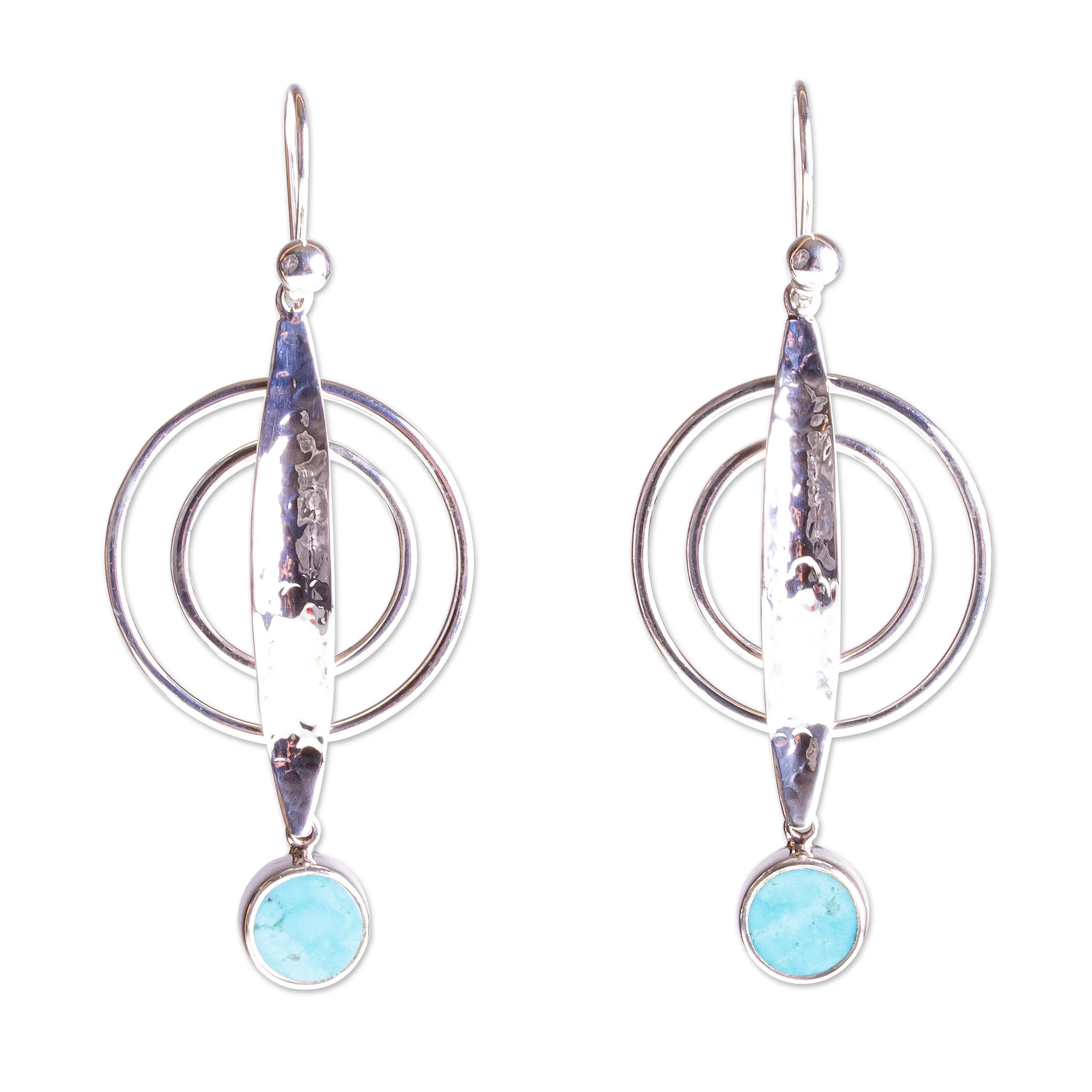 Taxco Legacy Natural Turquoise Earrings from Mexico - Image 2