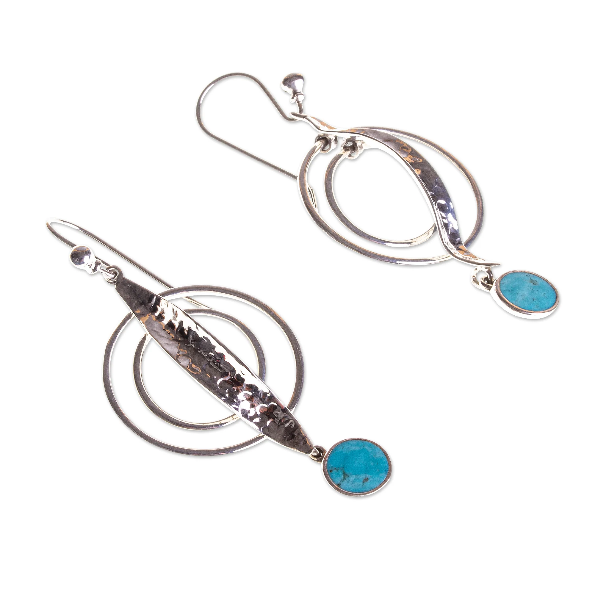 Taxco Legacy Natural Turquoise Earrings from Mexico - Image 3