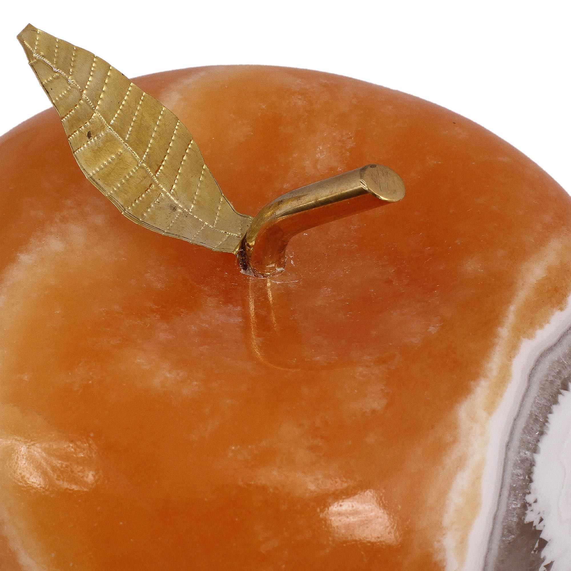 Tempting Apple Natural Onyx Fruit Figurine Sculpture - Image 5