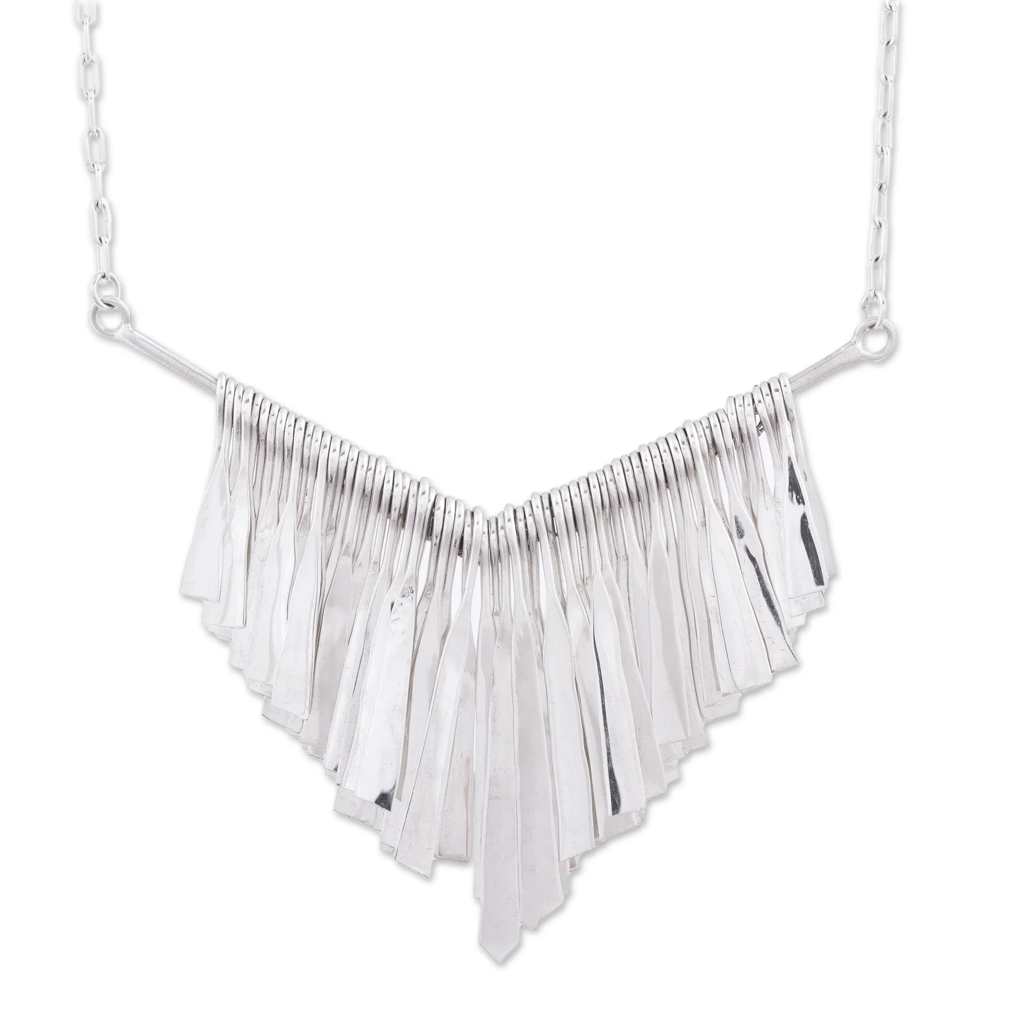 Tempting Trapeze Taxco Sterling Silver Pendant Necklace from Mexico - Image 2