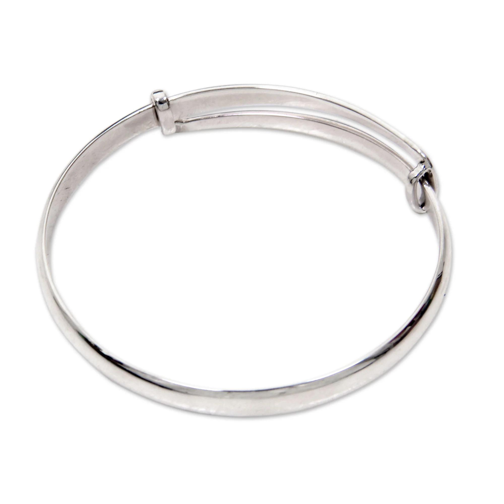 Tender Embrace Balinese Handcrafted Sterling Silver Bangle Bracelet - Image 3