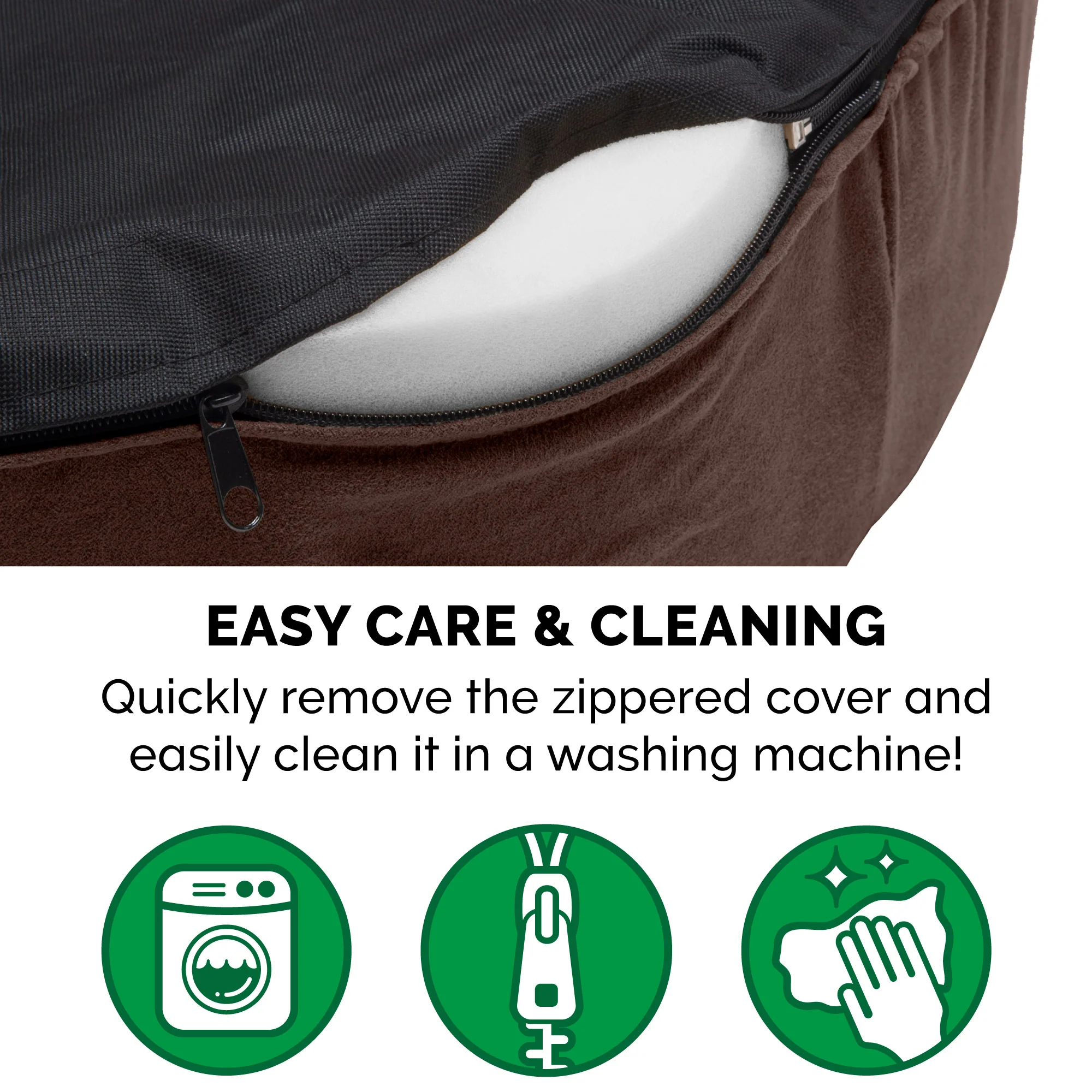 Terry & Suede Oval Pet Bed - Image 4