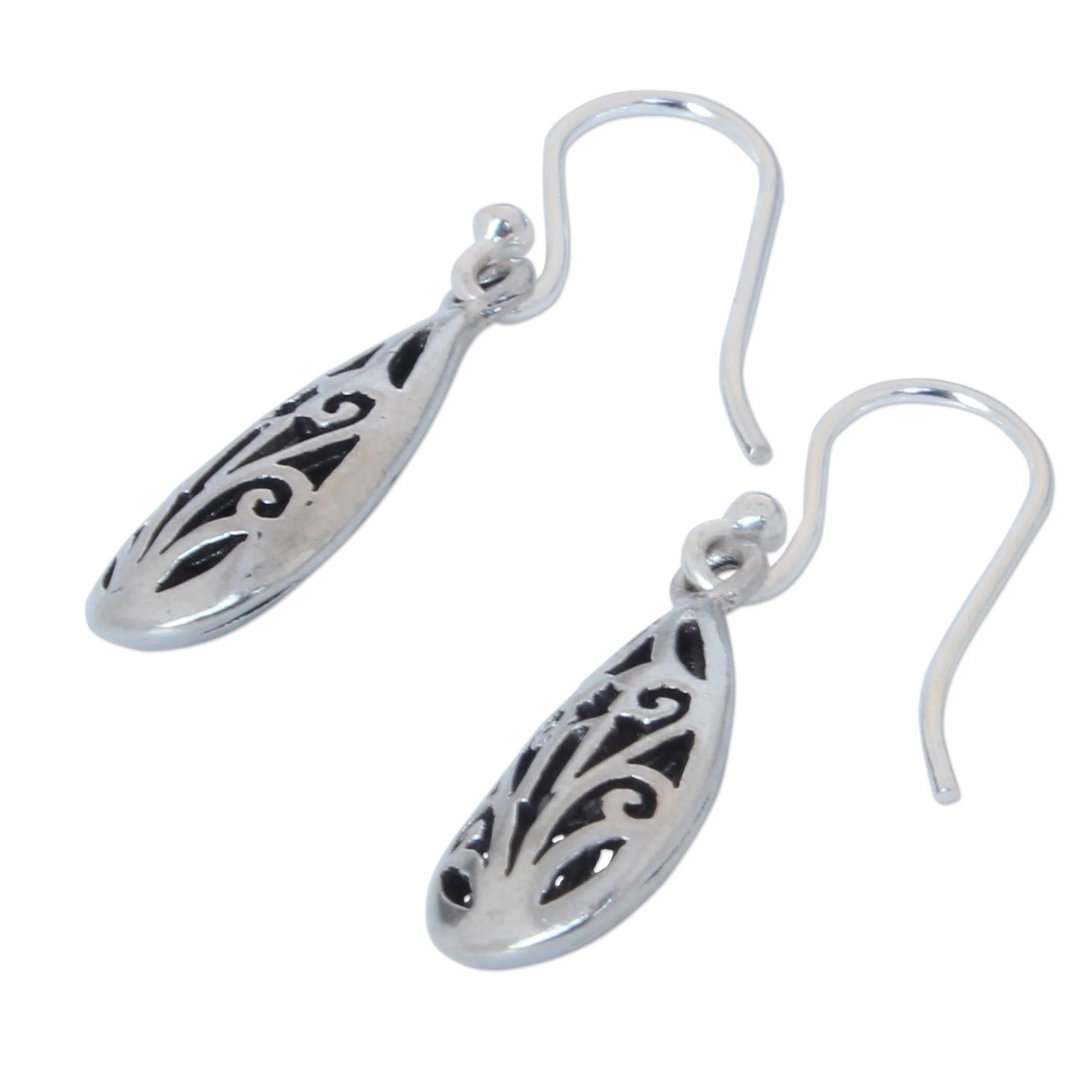 Thai Fantasy Unique Sterling Silver Dangle Earrings - Image 3