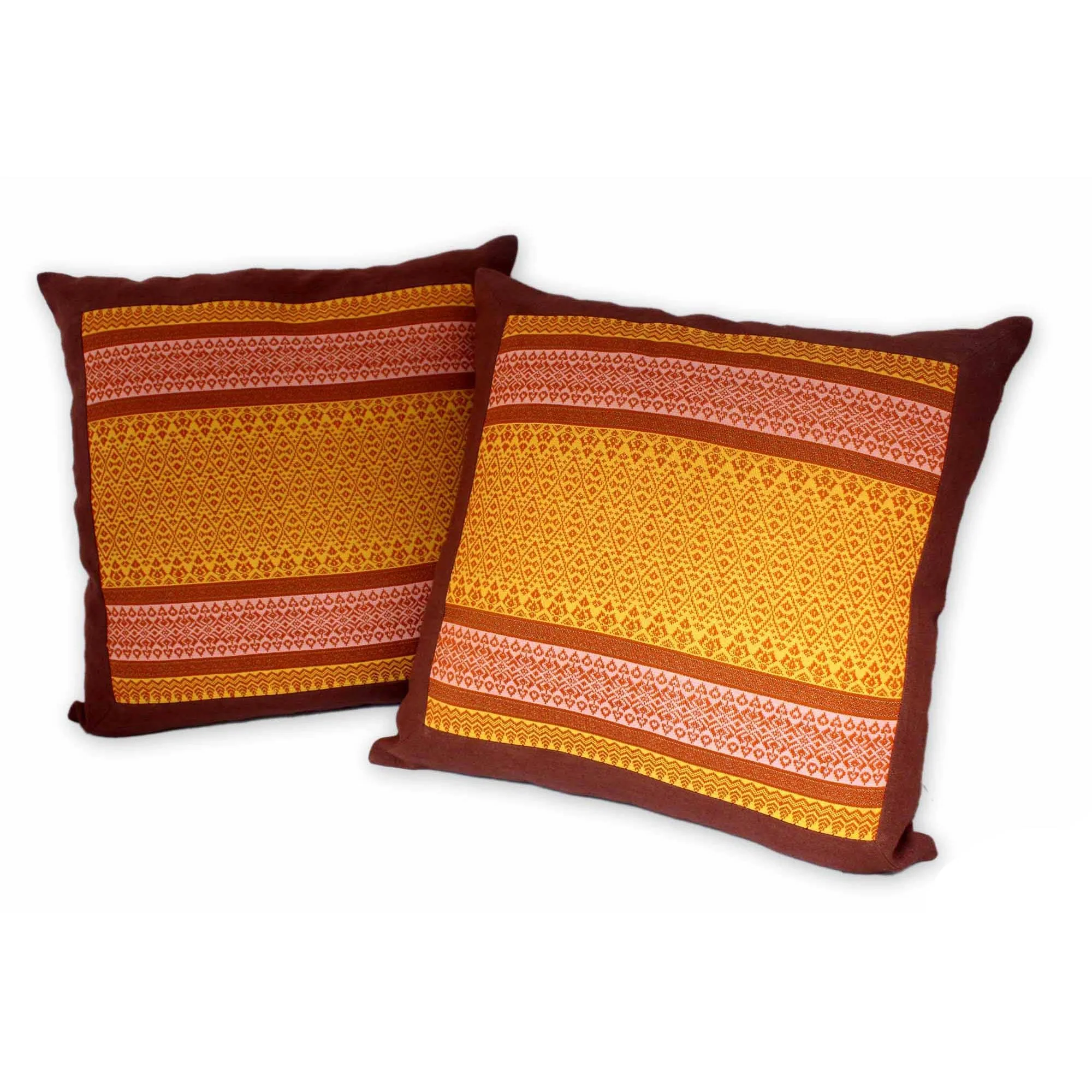 Thai Sunshine Cotton Cushion Covers (Pair) - Image 2