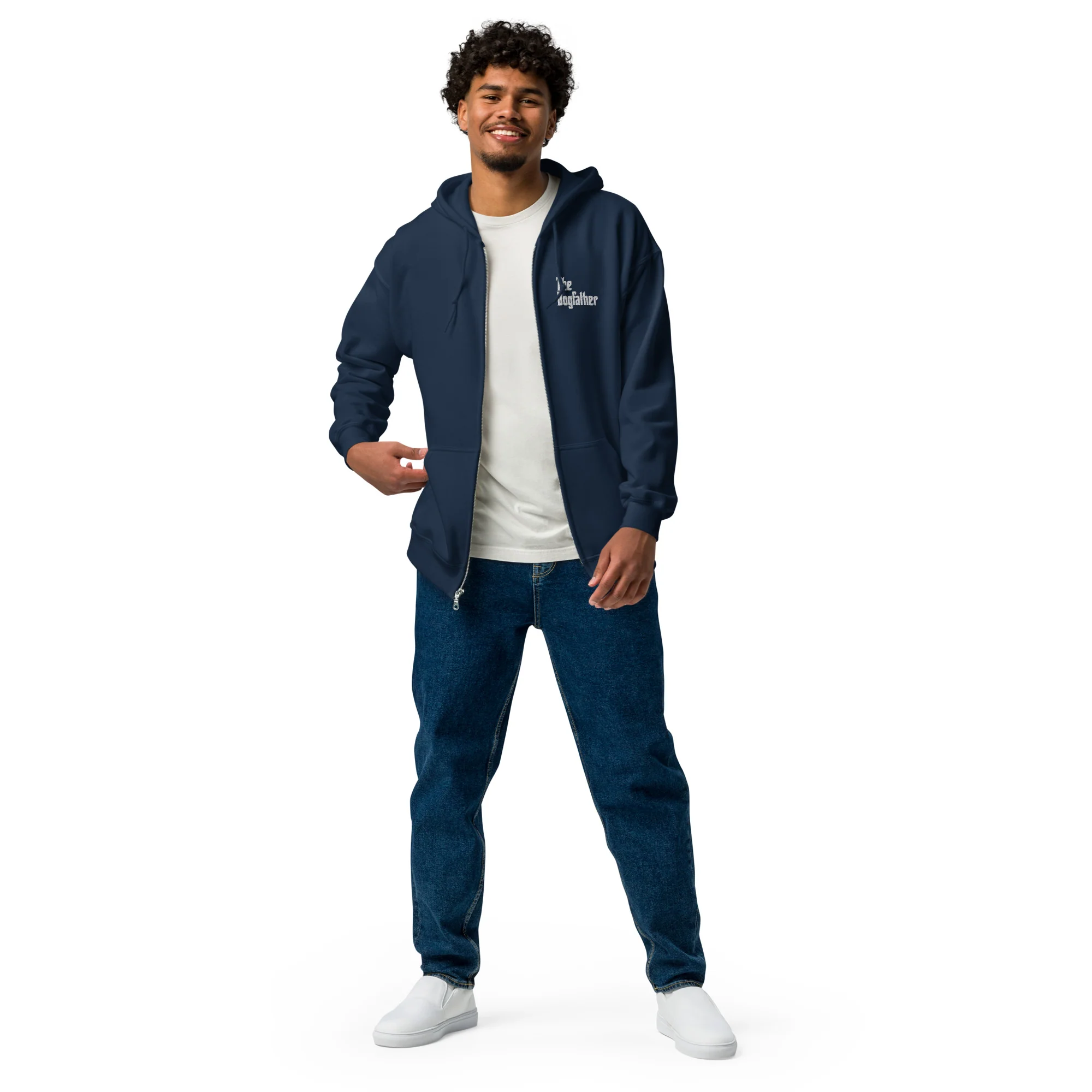 The Dogfather Unisex Heavy Blend Zip Hoodie - Image 3