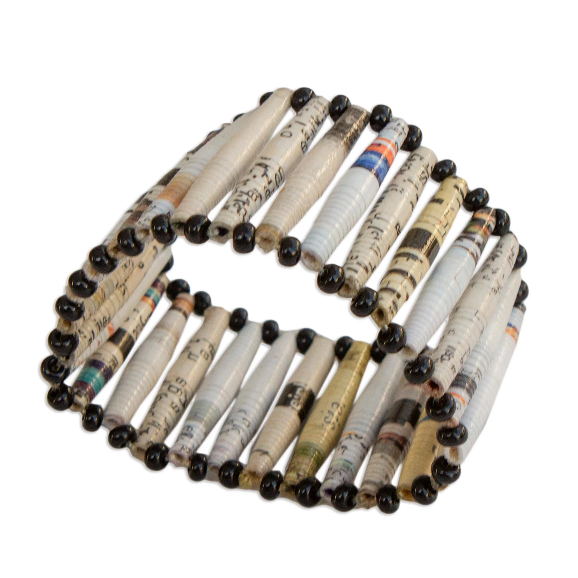 The News is White Recycled Paper Wristband Bracelet - Image 2